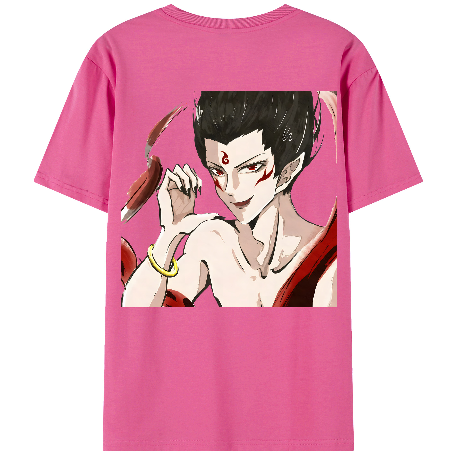 （画像用） Ne Zha 2 ナタ 魔童の大暴れ レディース半袖Tシャツ(バックプリント)