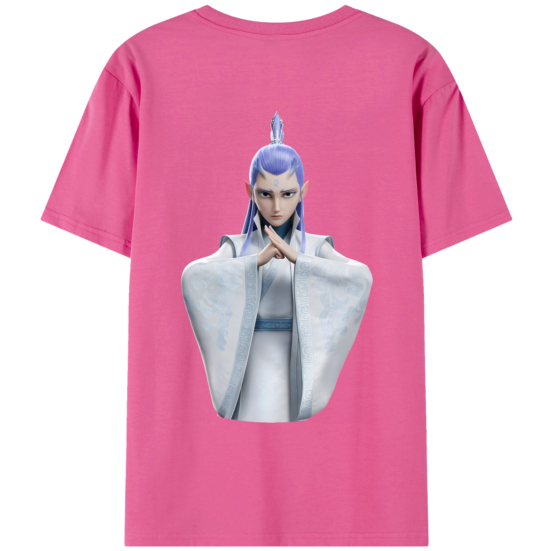 （画像用） Ne Zha 2 ナタ 魔童の大暴れ レディース半袖Tシャツ(バックプリント)