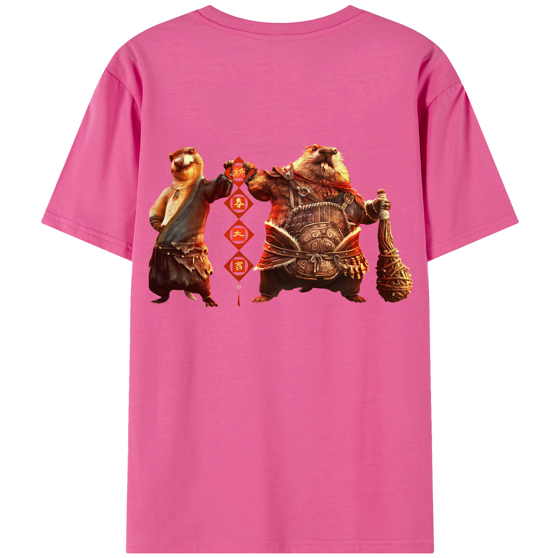（画像用） Ne Zha 2 ナタ 魔童の大暴れ レディース半袖Tシャツ(バックプリント)
