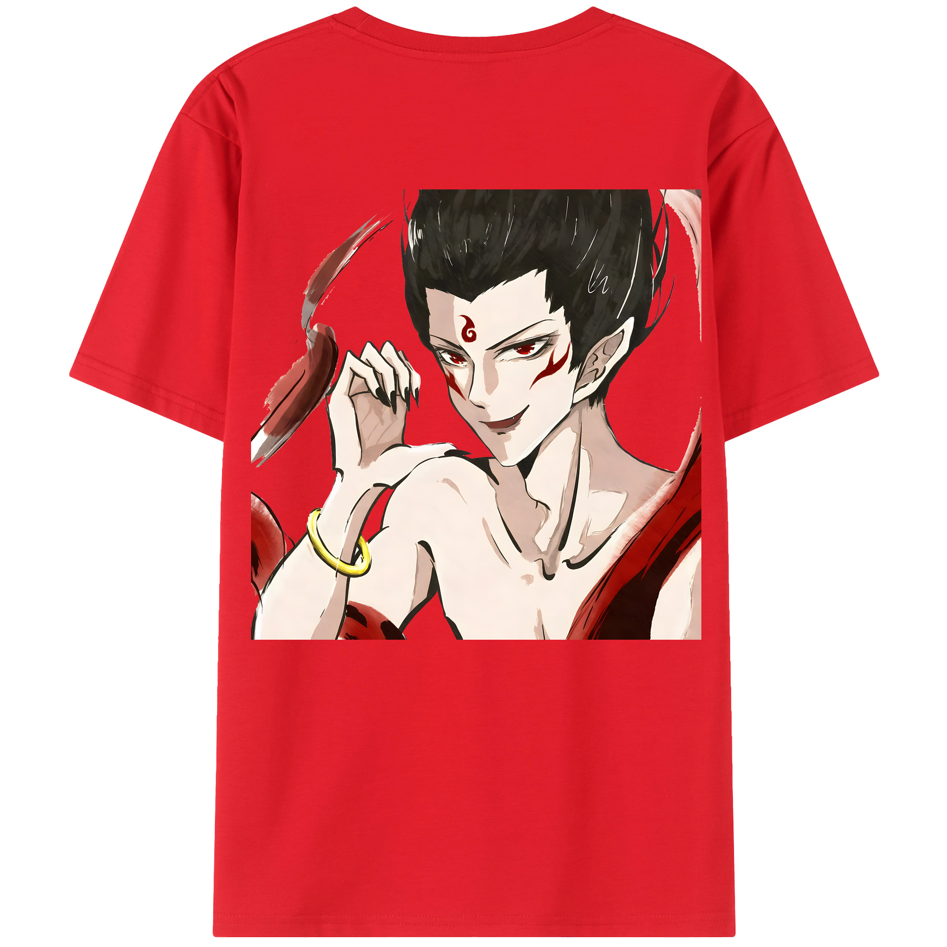 （画像用） Ne Zha 2 ナタ 魔童の大暴れ レディース半袖Tシャツ(バックプリント)