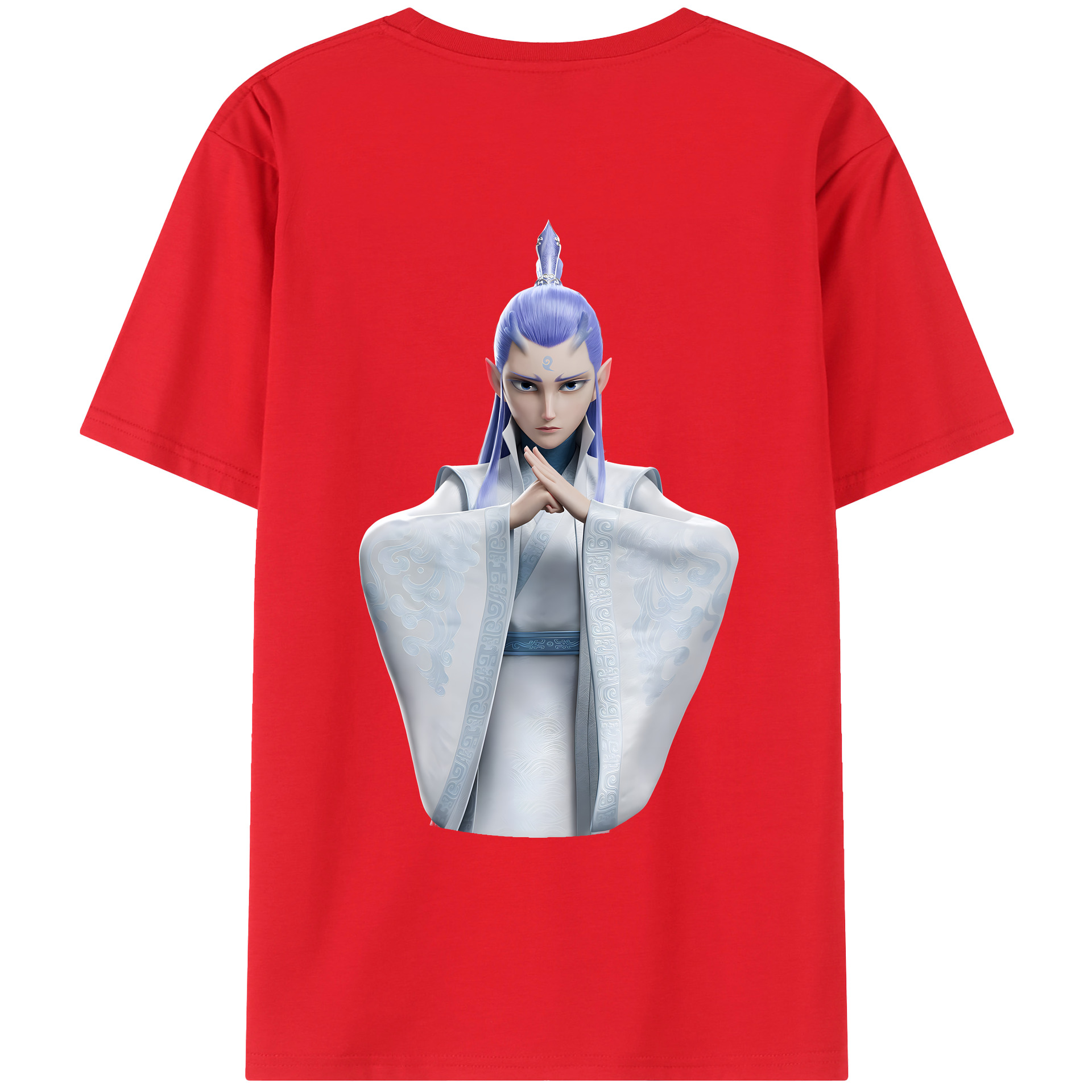 （画像用） Ne Zha 2 ナタ 魔童の大暴れ レディース半袖Tシャツ(バックプリント)