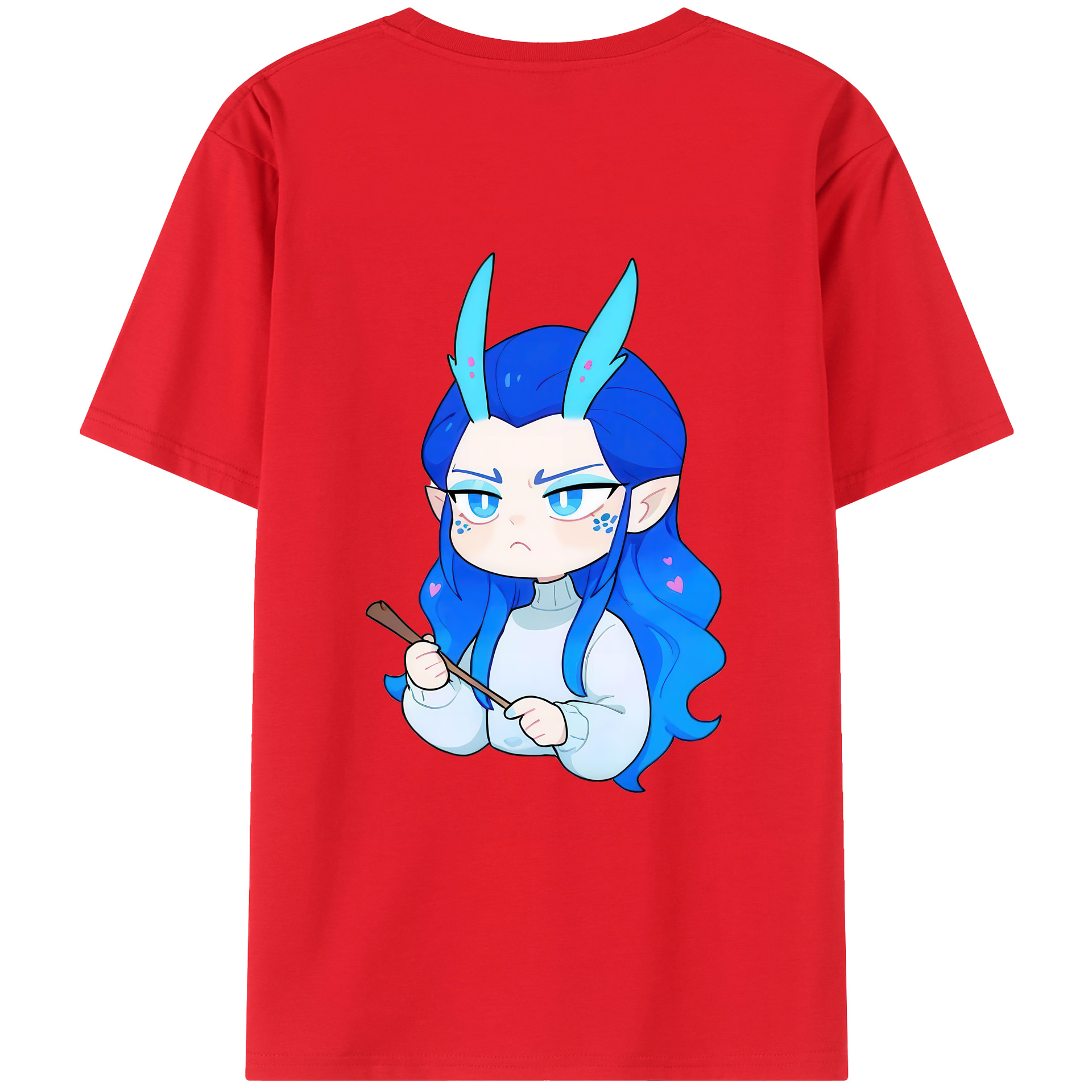 （画像用） Ne Zha 2 ナタ 魔童の大暴れ レディース半袖Tシャツ(バックプリント)