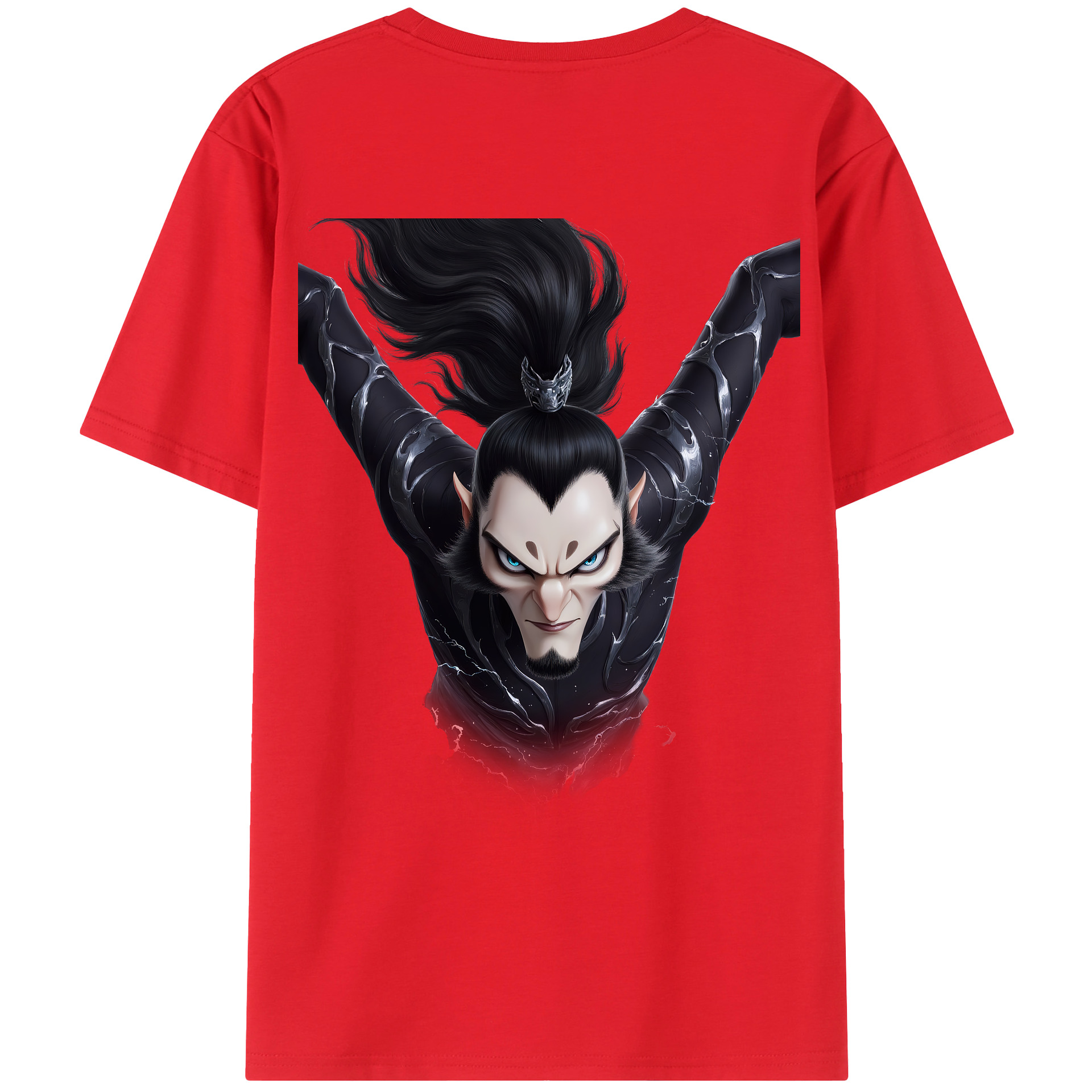 （画像用） Ne Zha 2 ナタ 魔童の大暴れ レディース半袖Tシャツ(バックプリント)