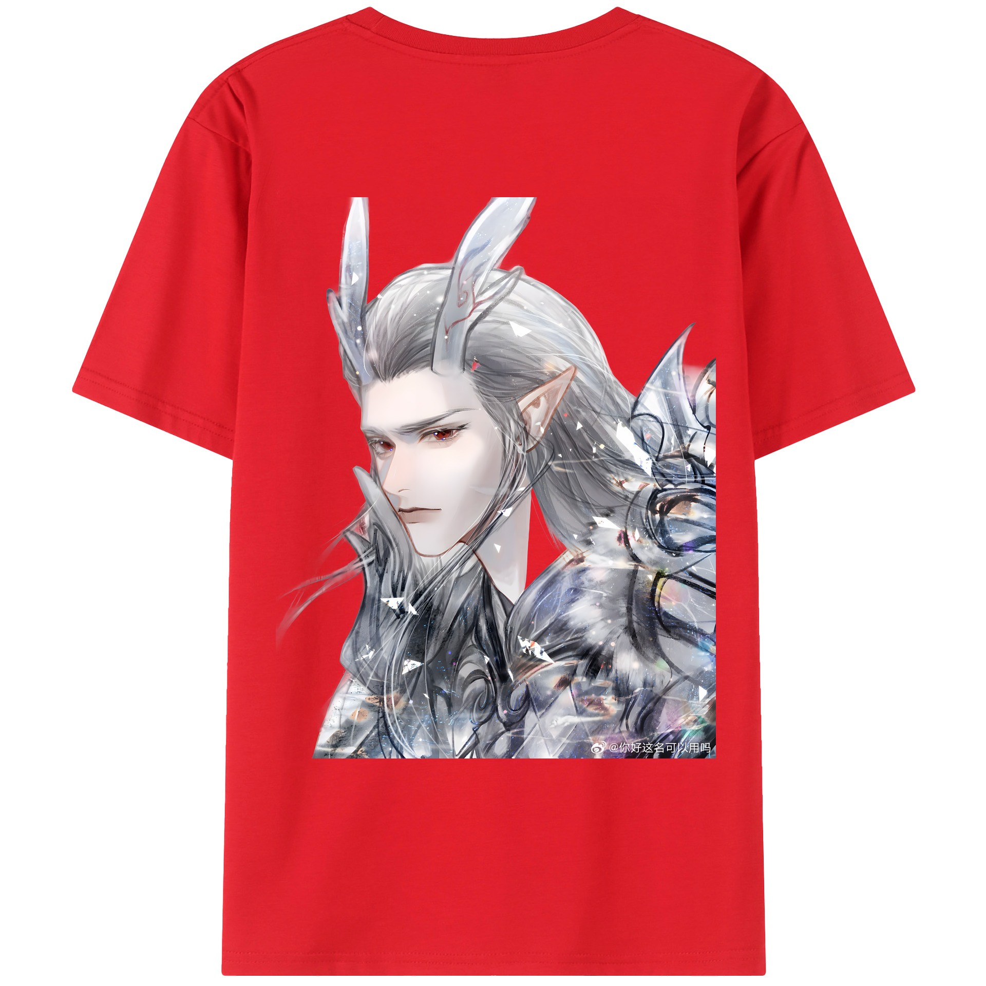 （画像用） Ne Zha 2 ナタ 魔童の大暴れ レディース半袖Tシャツ(バックプリント)