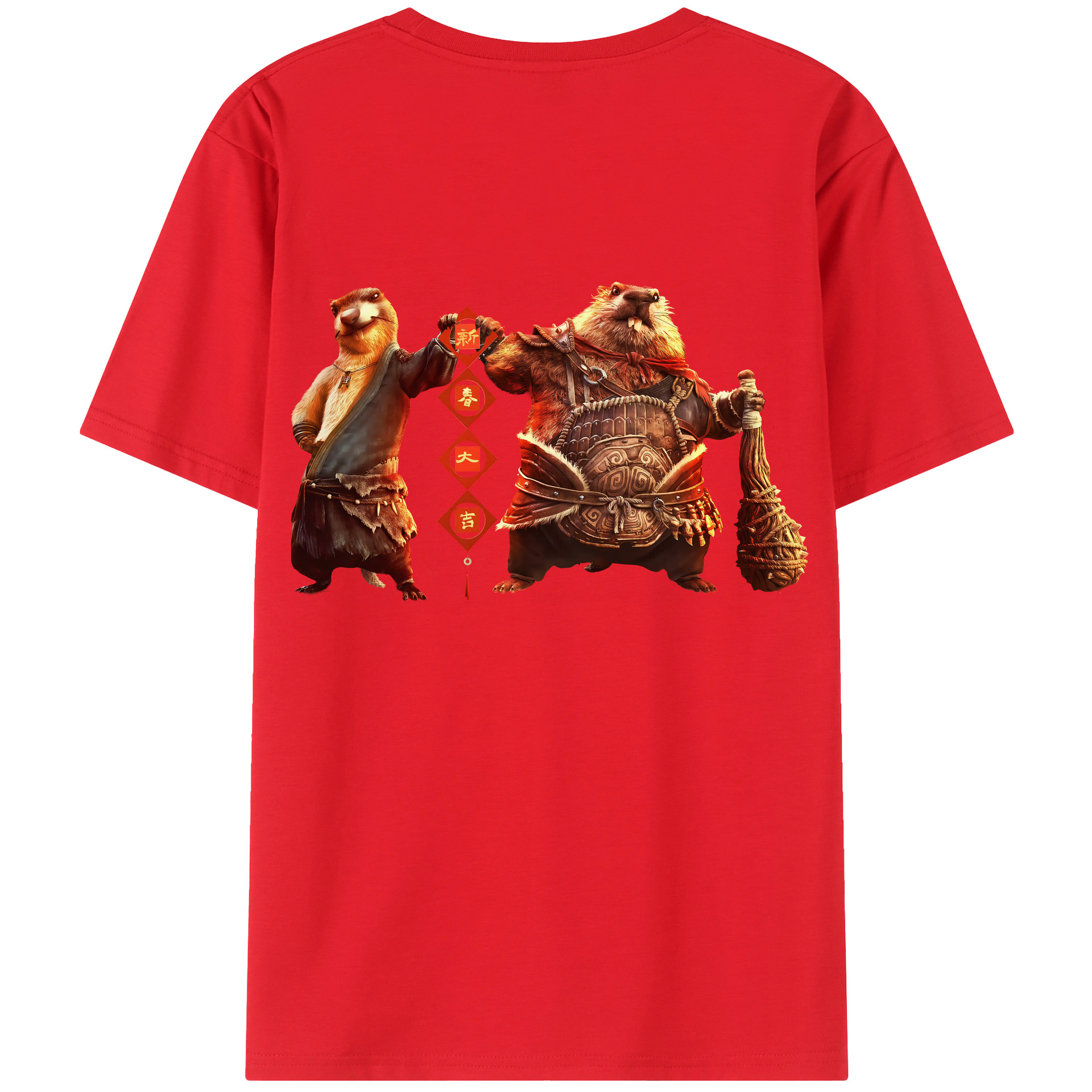 （画像用） Ne Zha 2 ナタ 魔童の大暴れ レディース半袖Tシャツ(バックプリント)