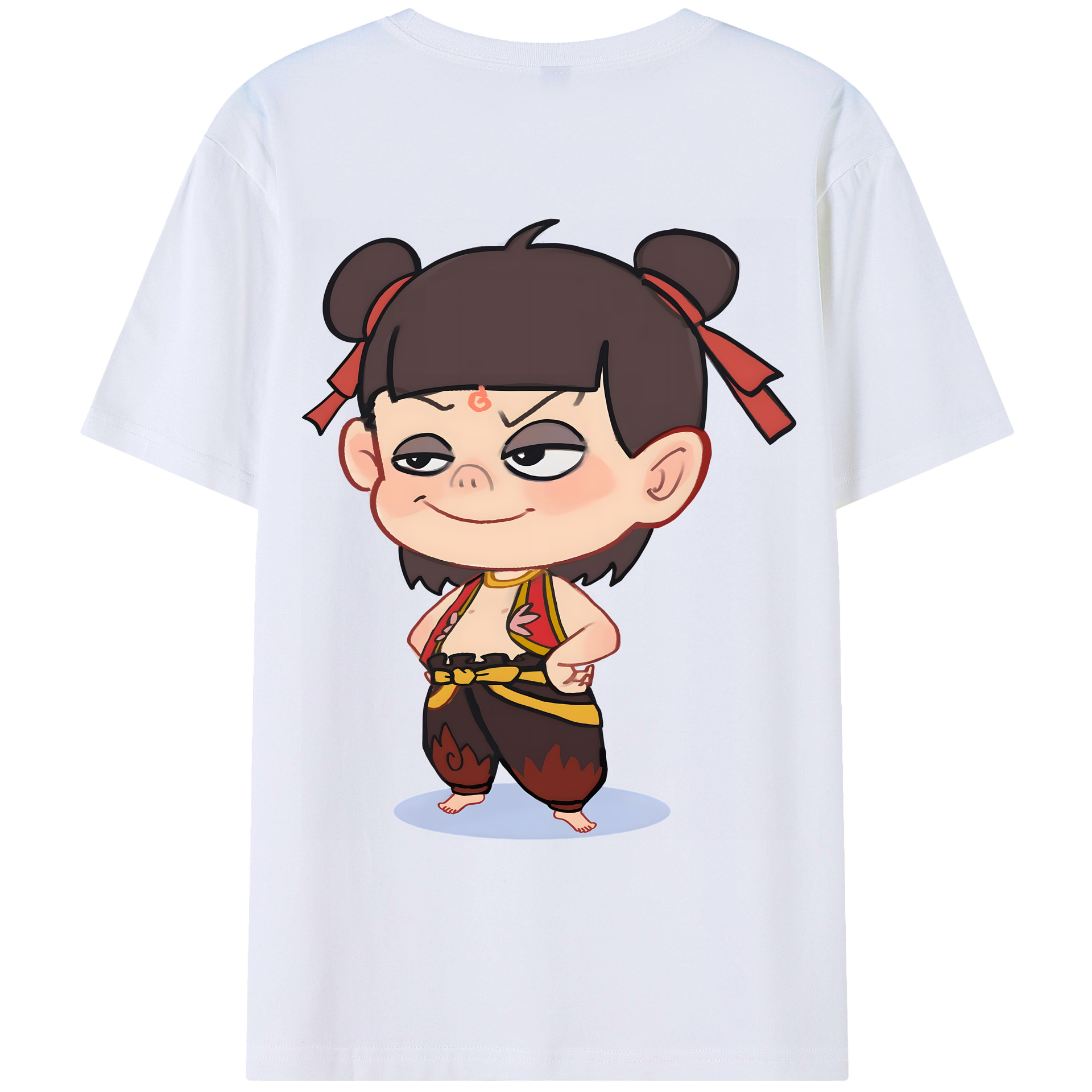 （画像用） Ne Zha 2 ナタ 魔童の大暴れ レディース半袖Tシャツ(バックプリント)