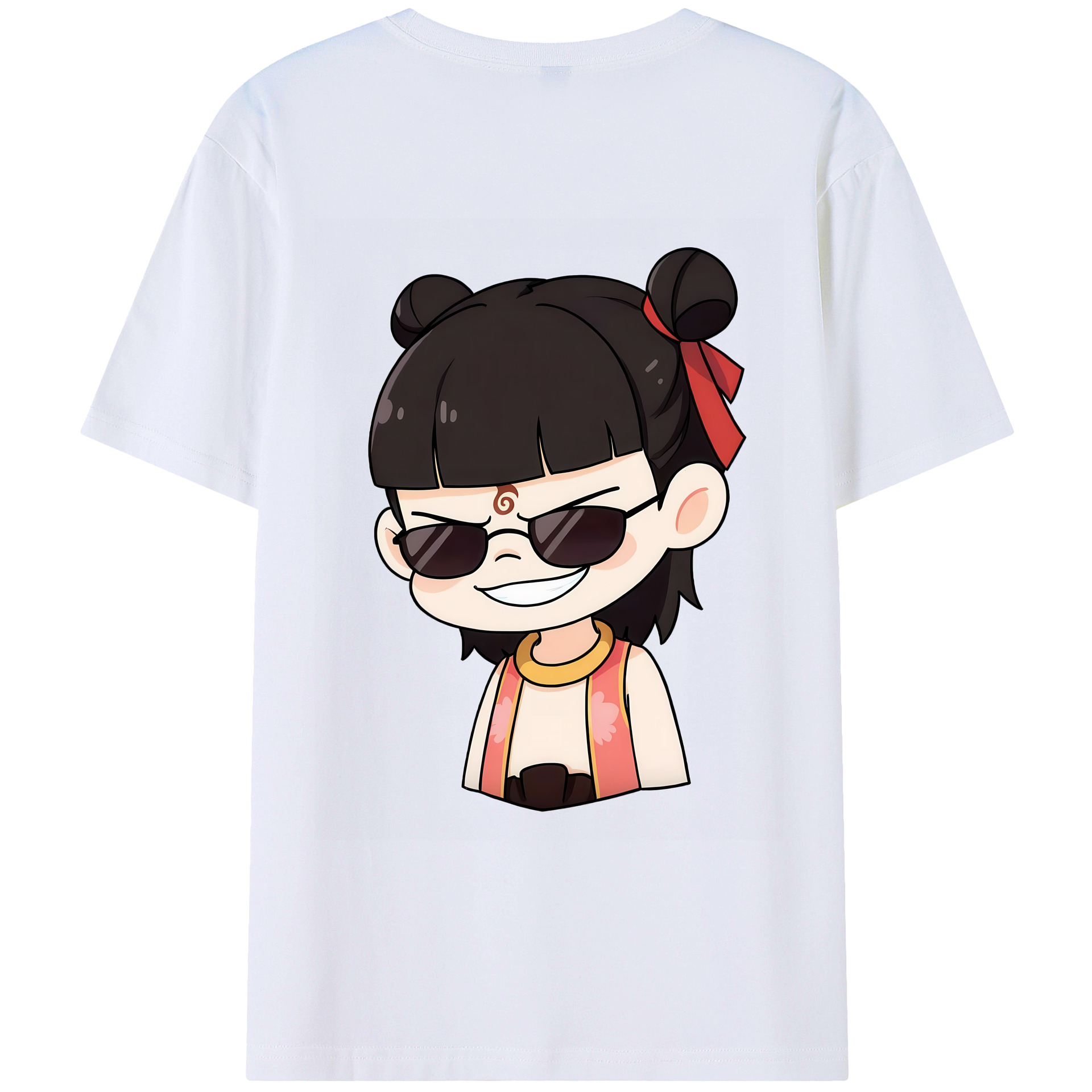 （画像用） Ne Zha 2 ナタ 魔童の大暴れ レディース半袖Tシャツ(バックプリント)