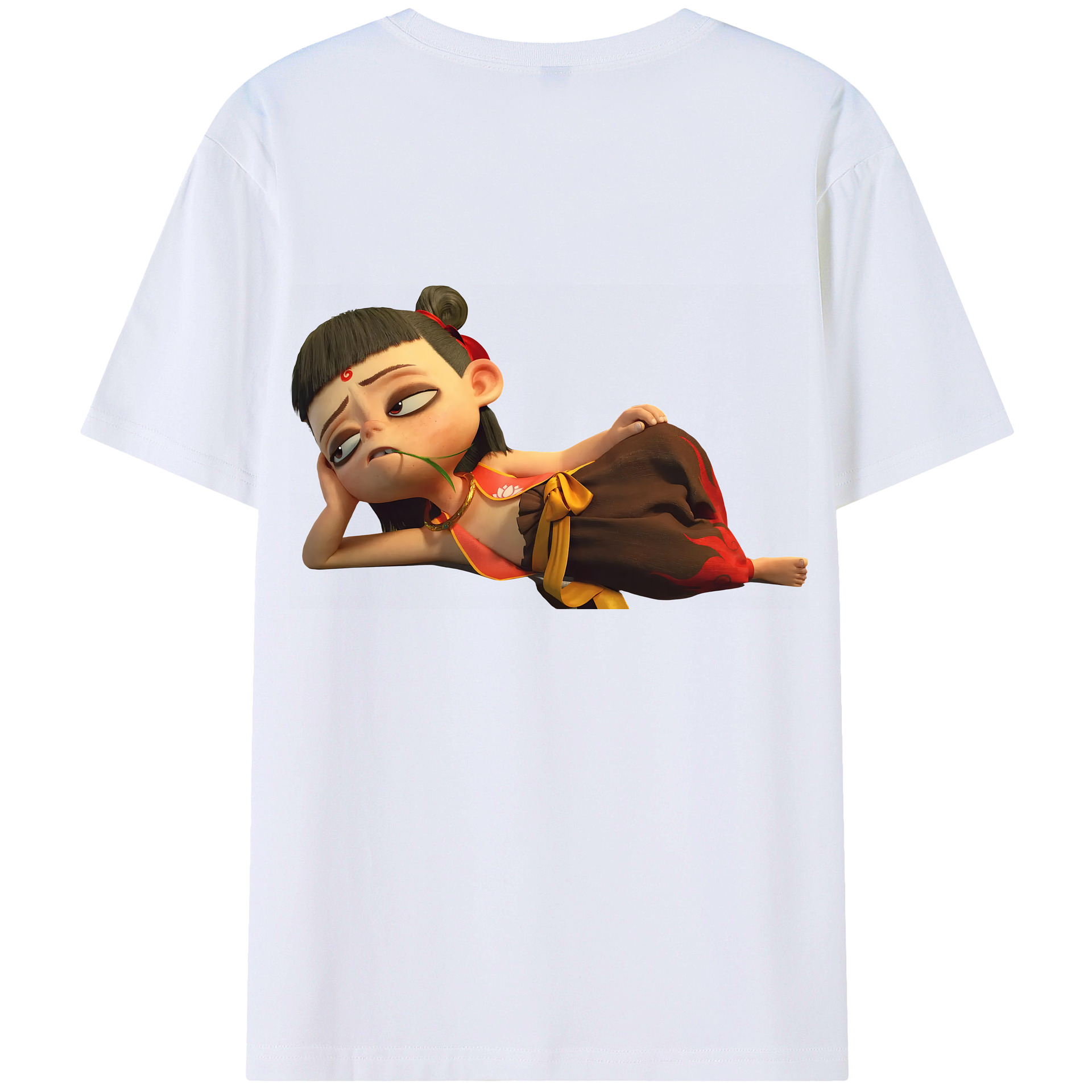 （画像用） Ne Zha 2 ナタ 魔童の大暴れ レディース半袖Tシャツ(バックプリント)