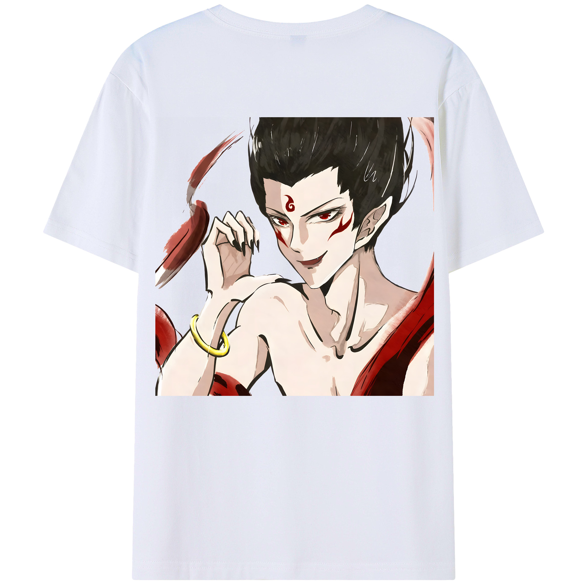 （画像用） Ne Zha 2 ナタ 魔童の大暴れ レディース半袖Tシャツ(バックプリント)