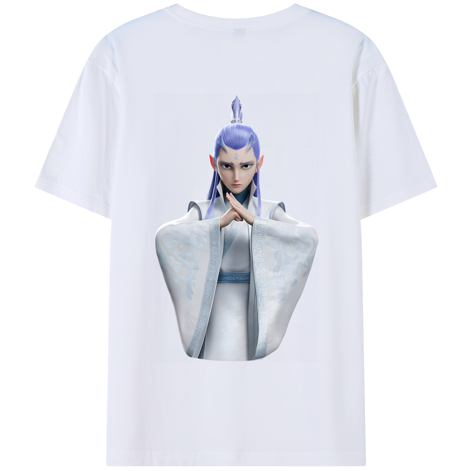 （画像用） Ne Zha 2 ナタ 魔童の大暴れ レディース半袖Tシャツ(バックプリント)