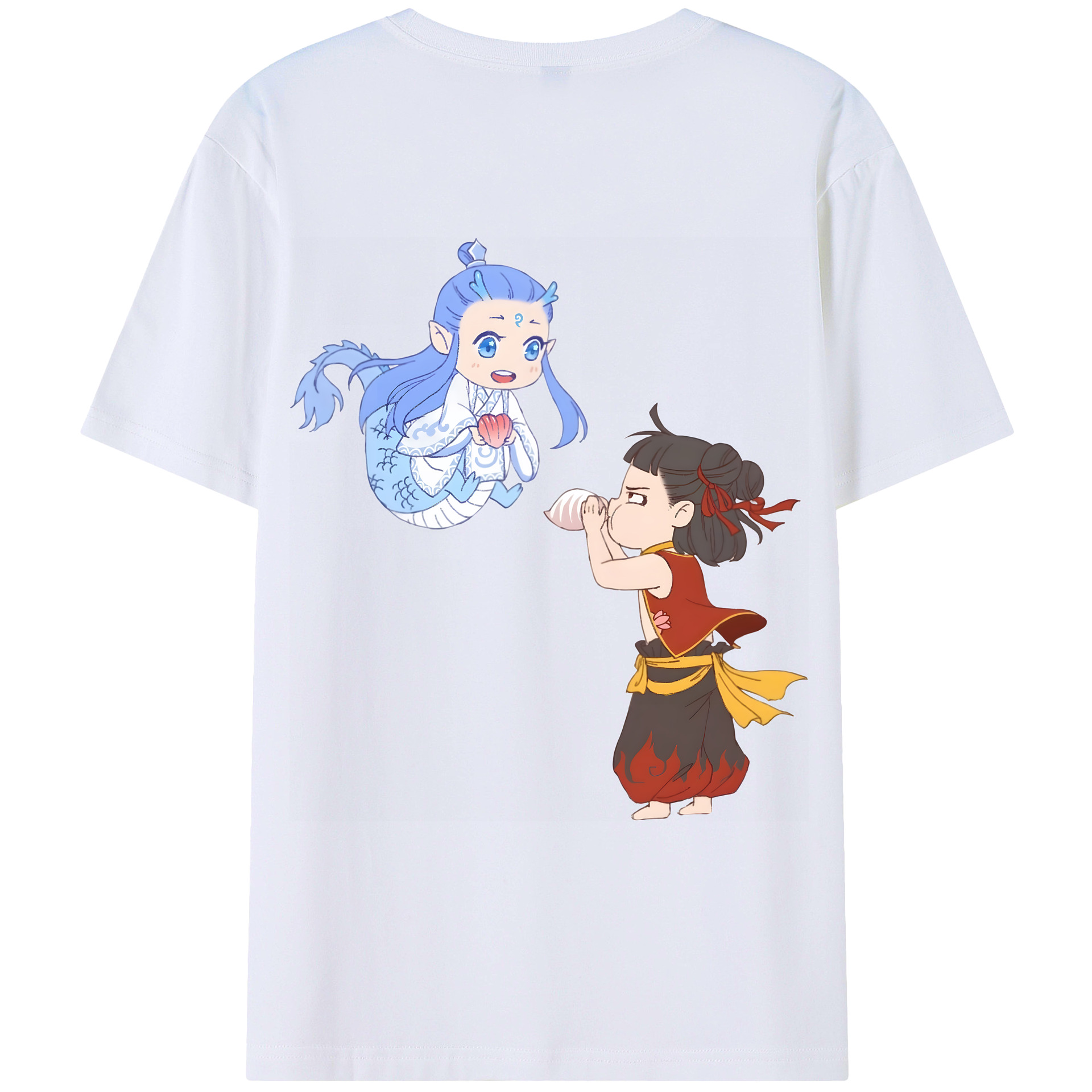（画像用） Ne Zha 2 ナタ 魔童の大暴れ レディース半袖Tシャツ(バックプリント)