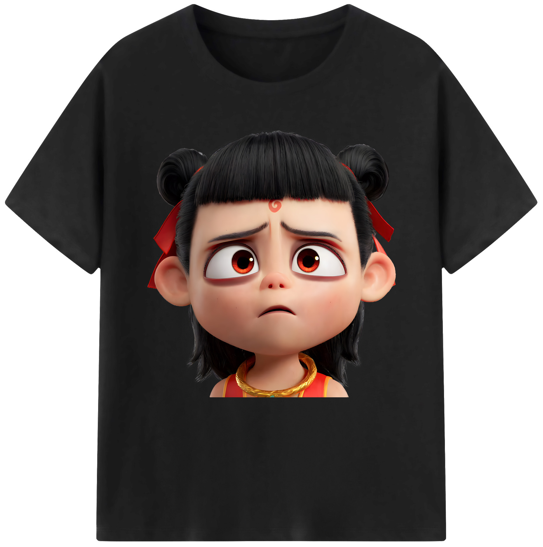 （画像用） Ne Zha 2 ナタ 魔童の大暴れ レディースカジュアルプリントTシャツ（綿100％）