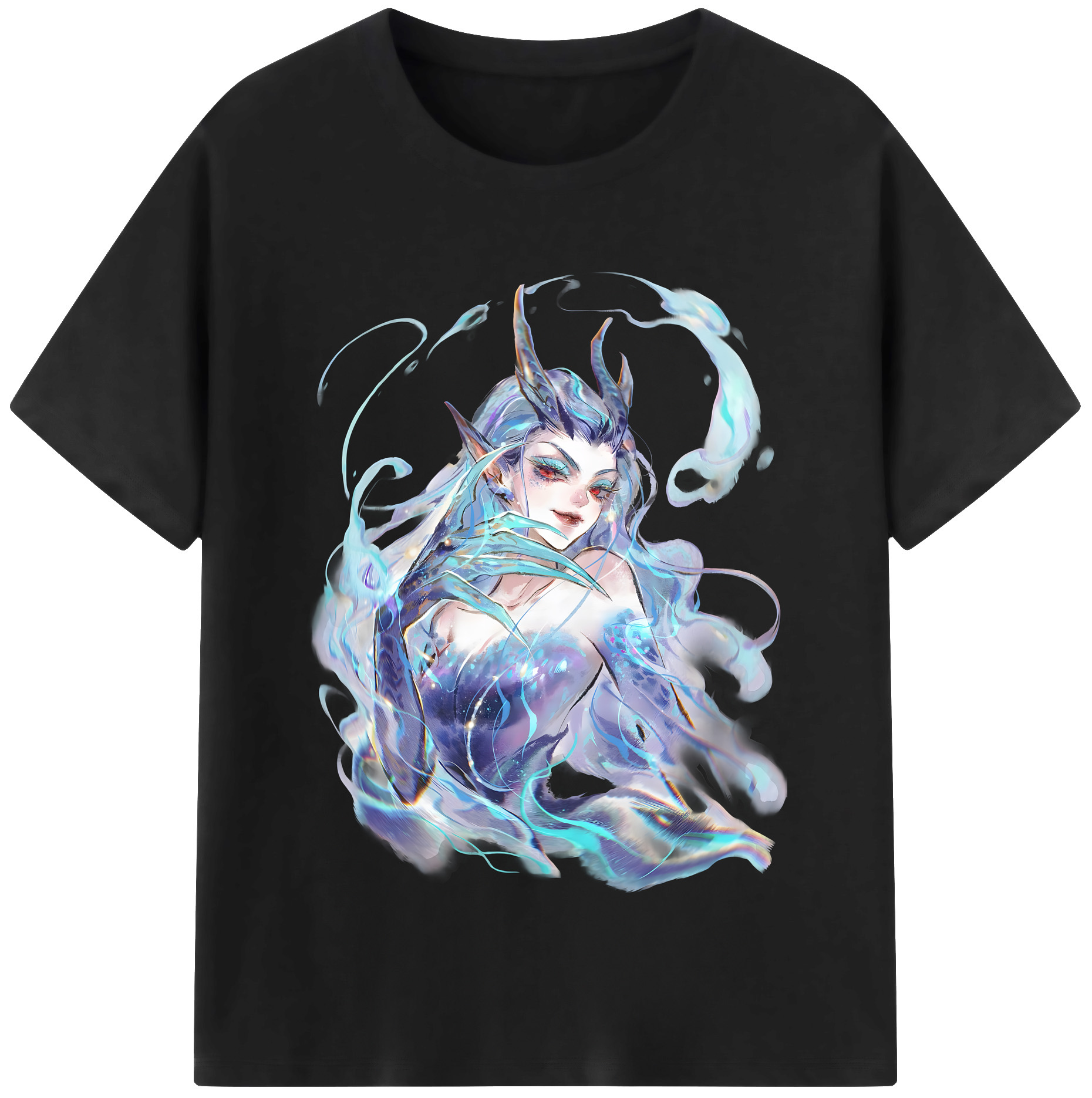 （画像用） Ne Zha 2 ナタ 魔童の大暴れ レディースカジュアルプリントTシャツ（綿100％）