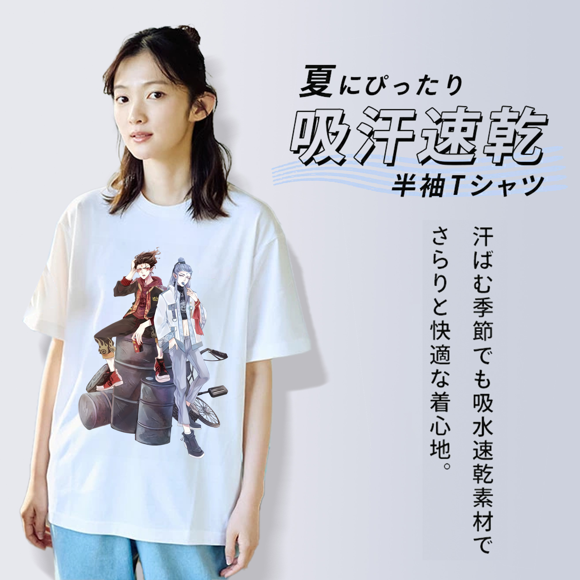 Ne Zha 2 ナタ 魔童の大暴れ レディースカジュアルプリントTシャツ（綿100％）