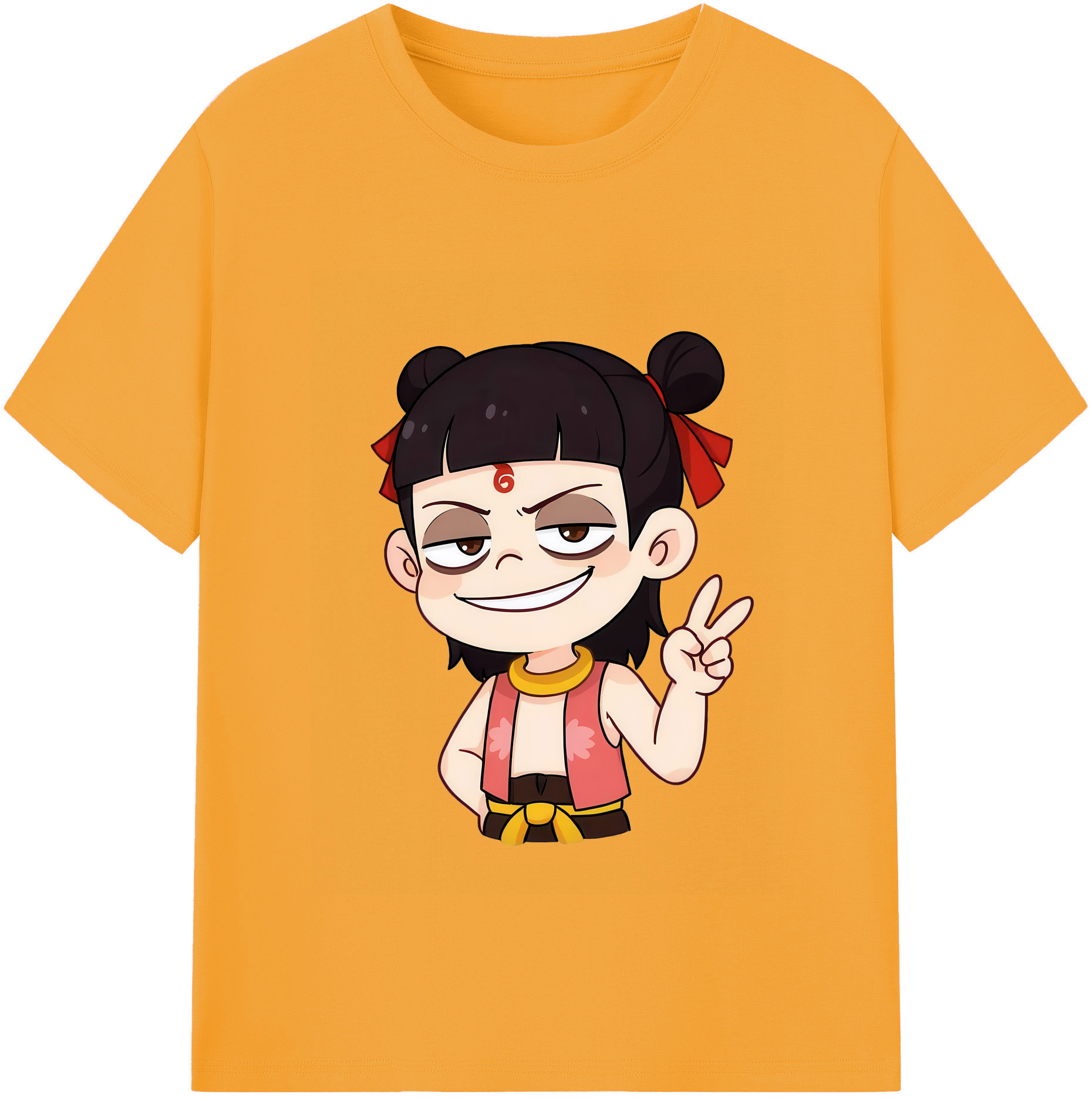 （画像用） Ne Zha 2 ナタ 魔童の大暴れ レディースカジュアルプリントTシャツ（綿100％）