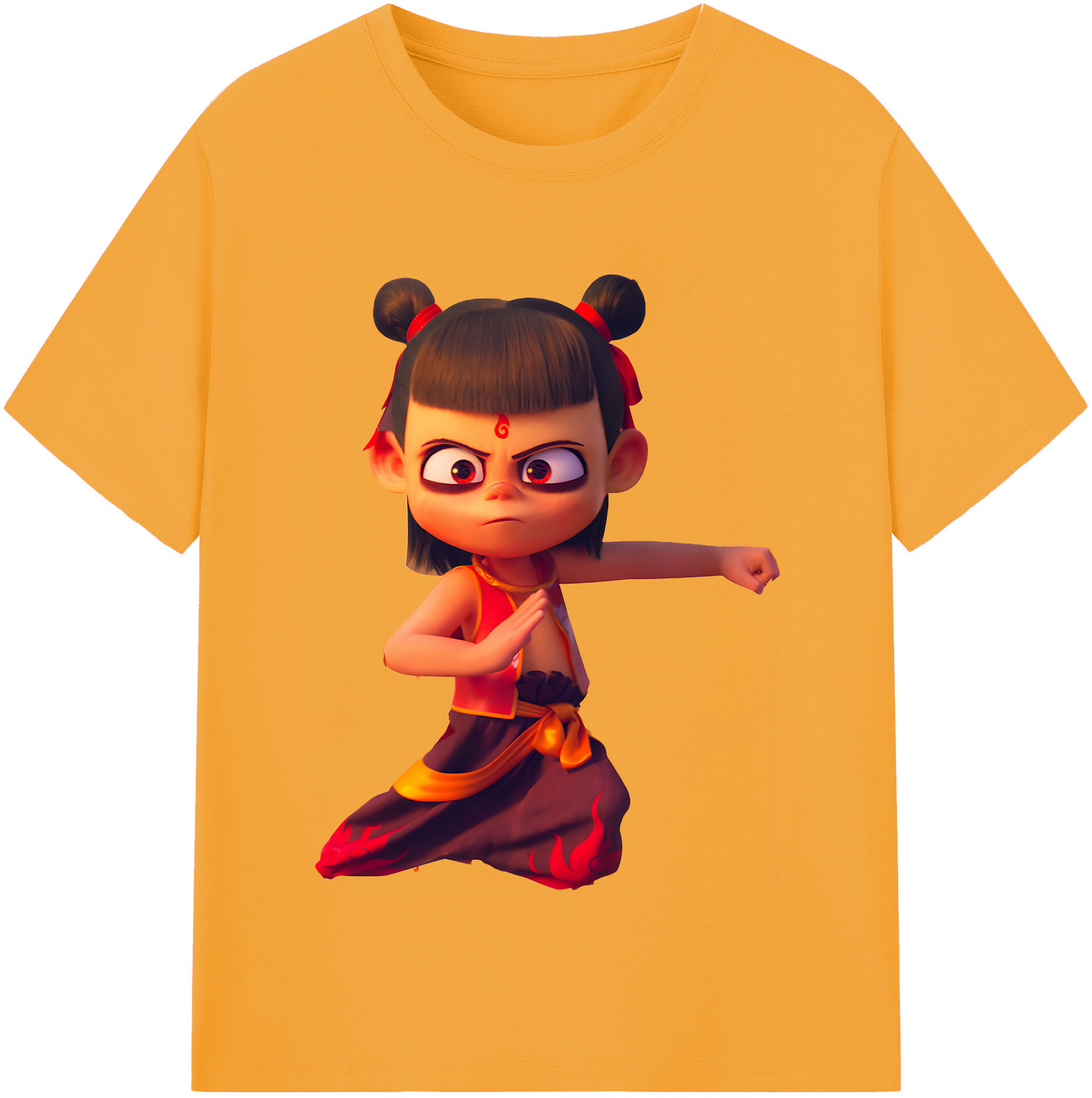 （画像用） Ne Zha 2 ナタ 魔童の大暴れ レディースカジュアルプリントTシャツ（綿100％）