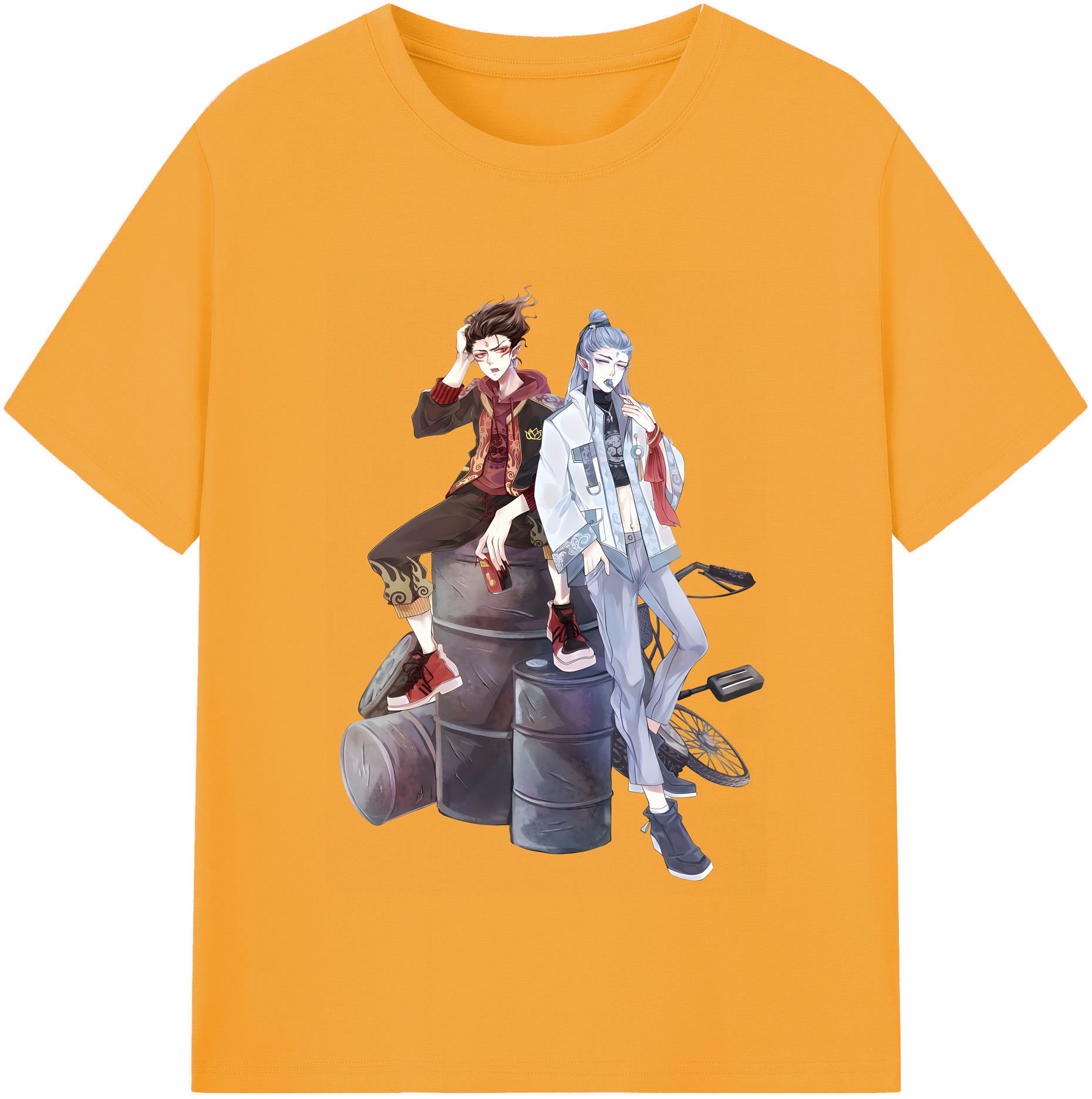 （画像用） Ne Zha 2 ナタ 魔童の大暴れ レディースカジュアルプリントTシャツ（綿100％）