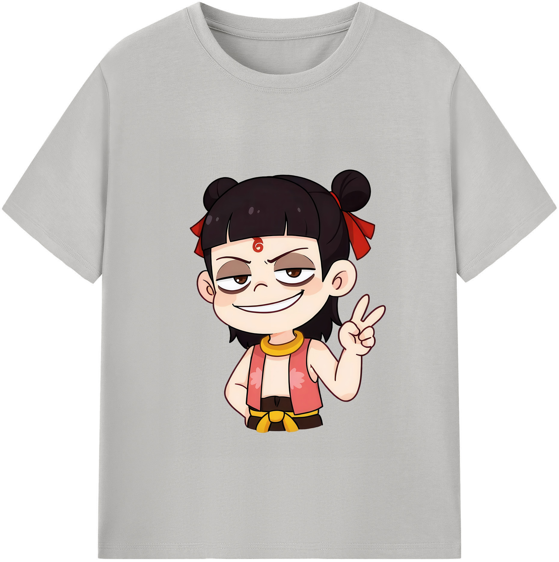 （画像用） Ne Zha 2 ナタ 魔童の大暴れ レディースカジュアルプリントTシャツ（綿100％）