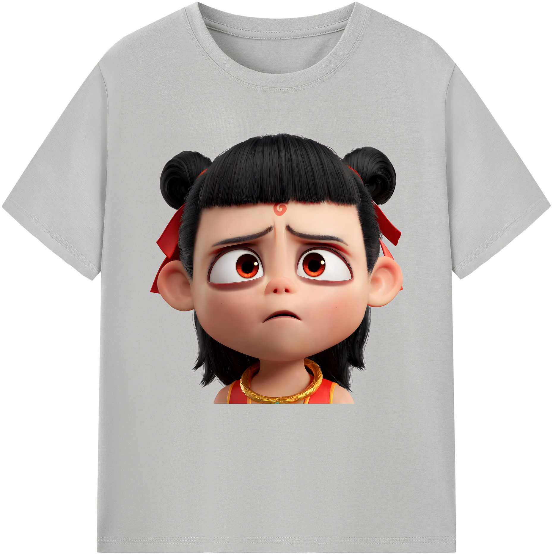 （画像用） Ne Zha 2 ナタ 魔童の大暴れ レディースカジュアルプリントTシャツ（綿100％）