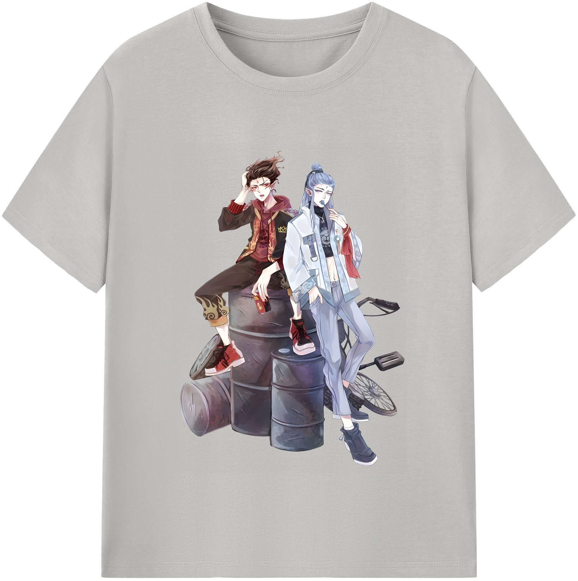 （画像用） Ne Zha 2 ナタ 魔童の大暴れ レディースカジュアルプリントTシャツ（綿100％）