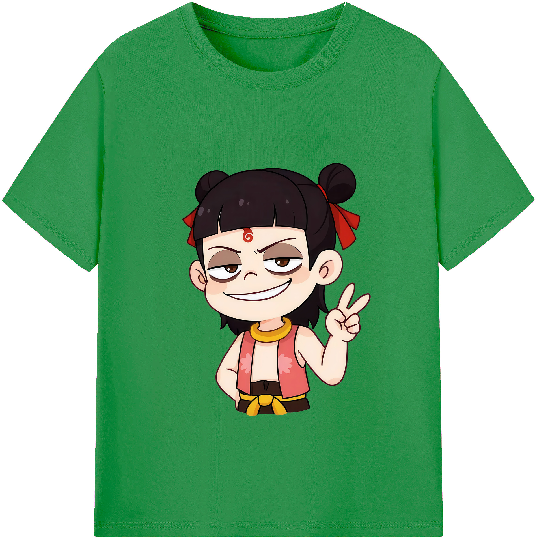 （画像用） Ne Zha 2 ナタ 魔童の大暴れ レディースカジュアルプリントTシャツ（綿100％）