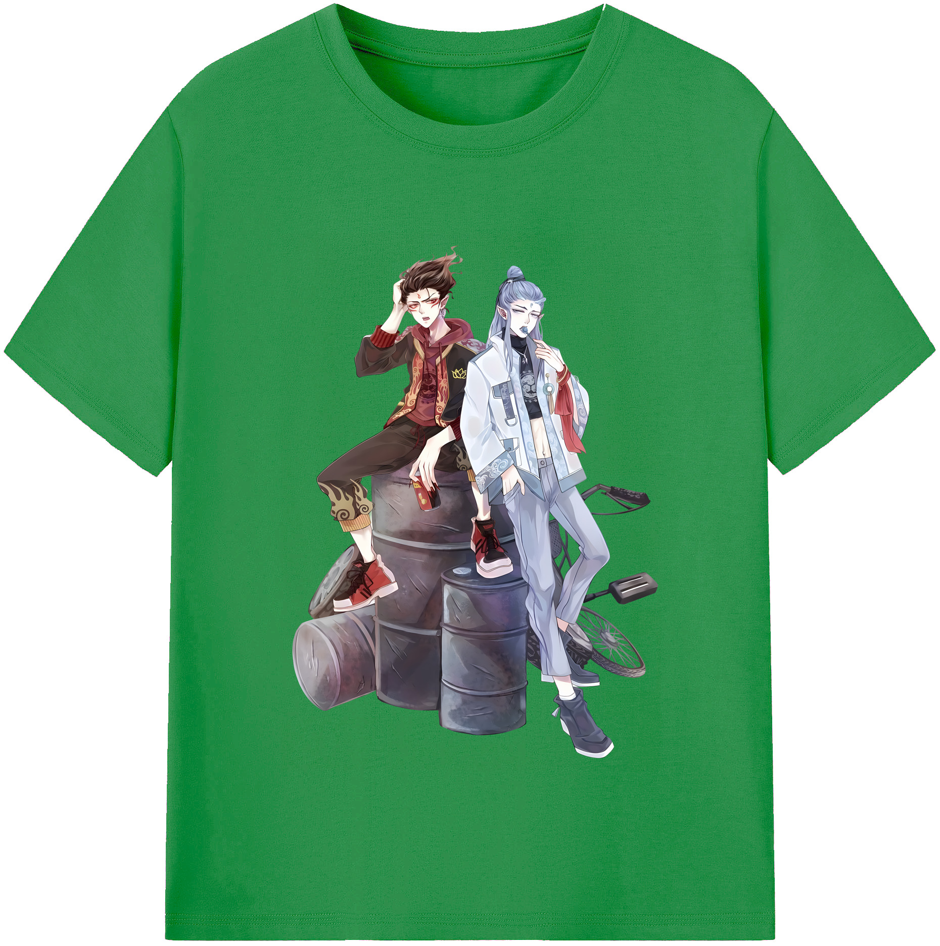 （画像用） Ne Zha 2 ナタ 魔童の大暴れ レディースカジュアルプリントTシャツ（綿100％）
