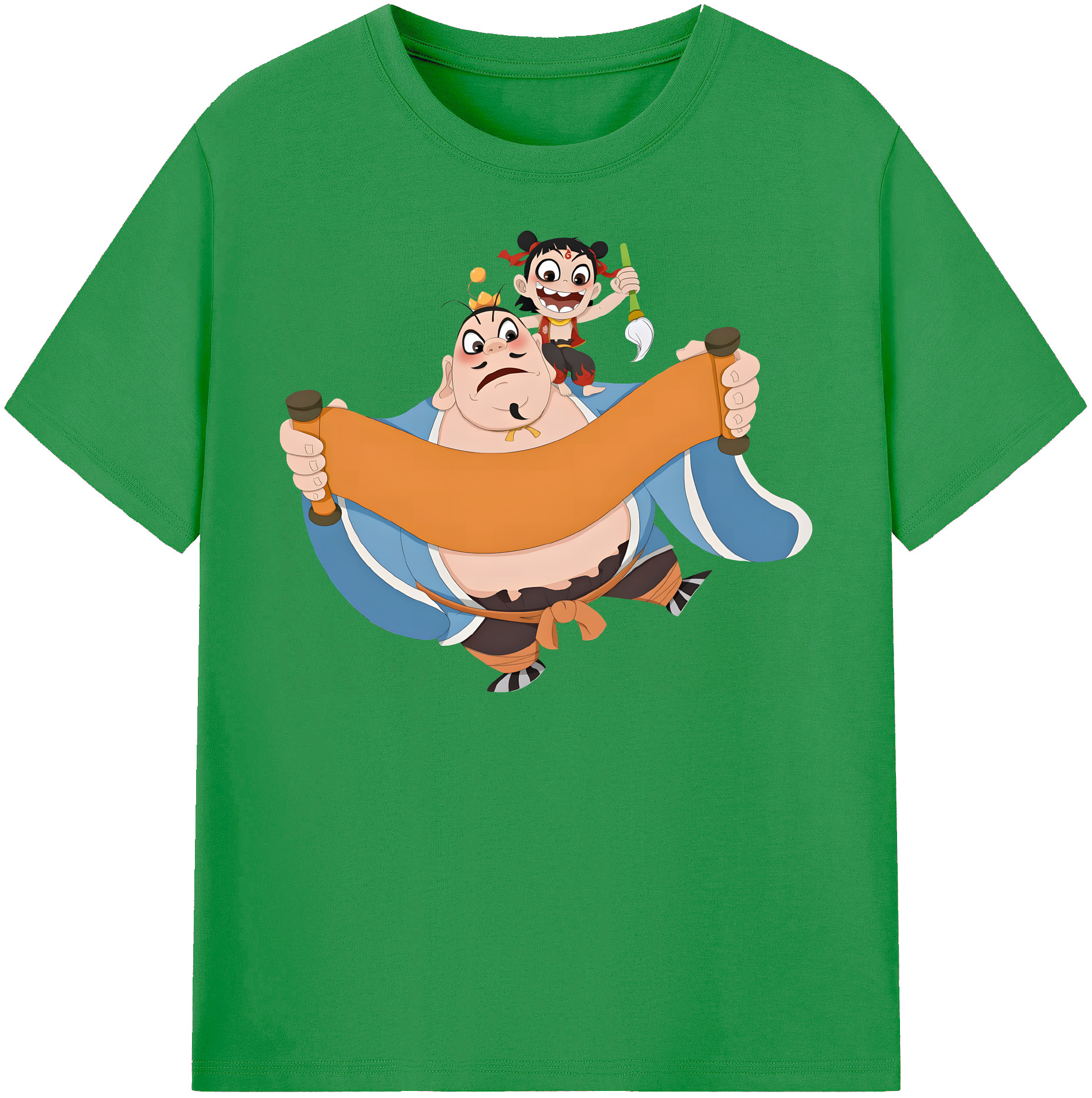 （画像用） Ne Zha 2 ナタ 魔童の大暴れ レディースカジュアルプリントTシャツ（綿100％）