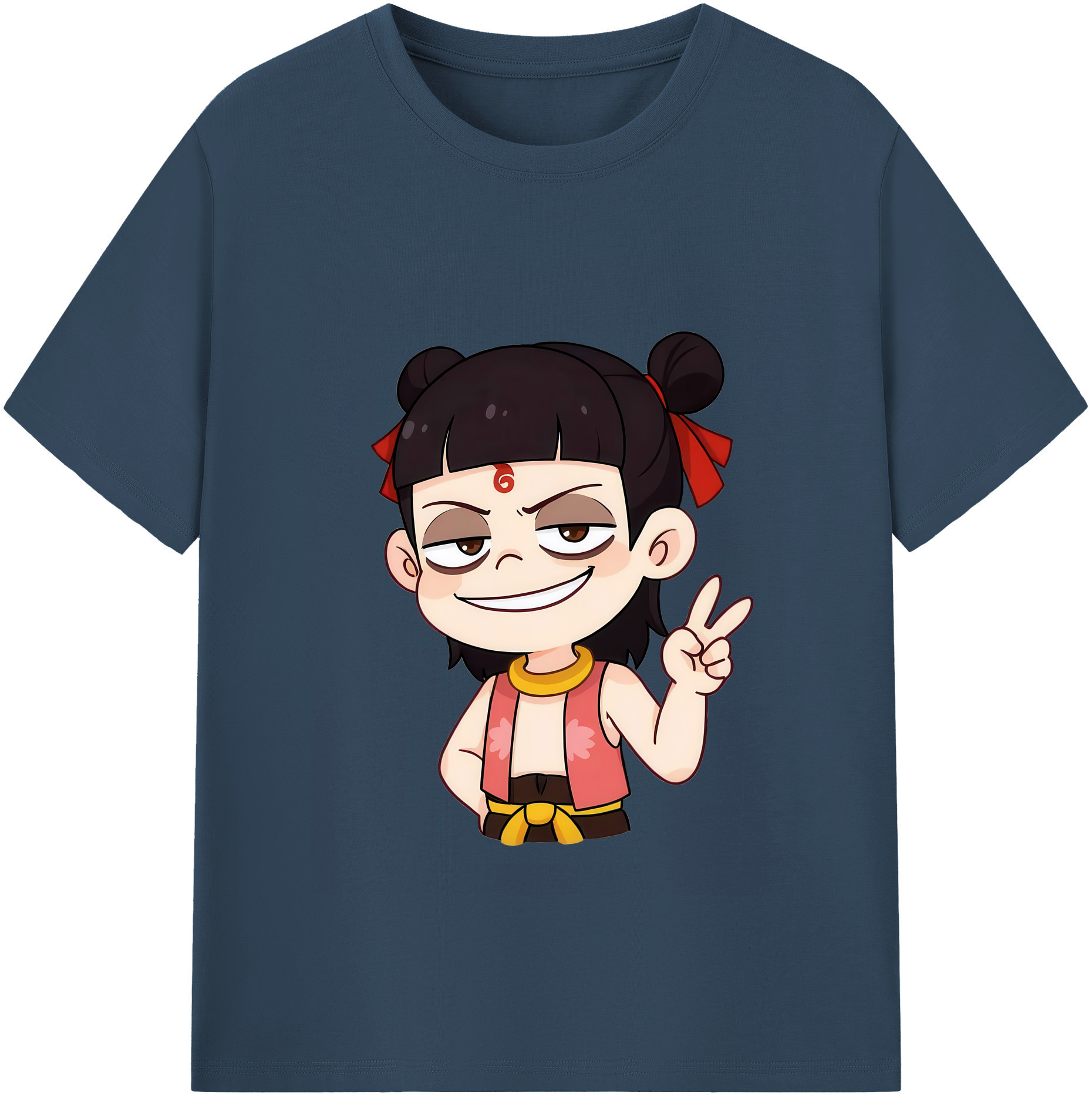 （画像用） Ne Zha 2 ナタ 魔童の大暴れ レディースカジュアルプリントTシャツ（綿100％）