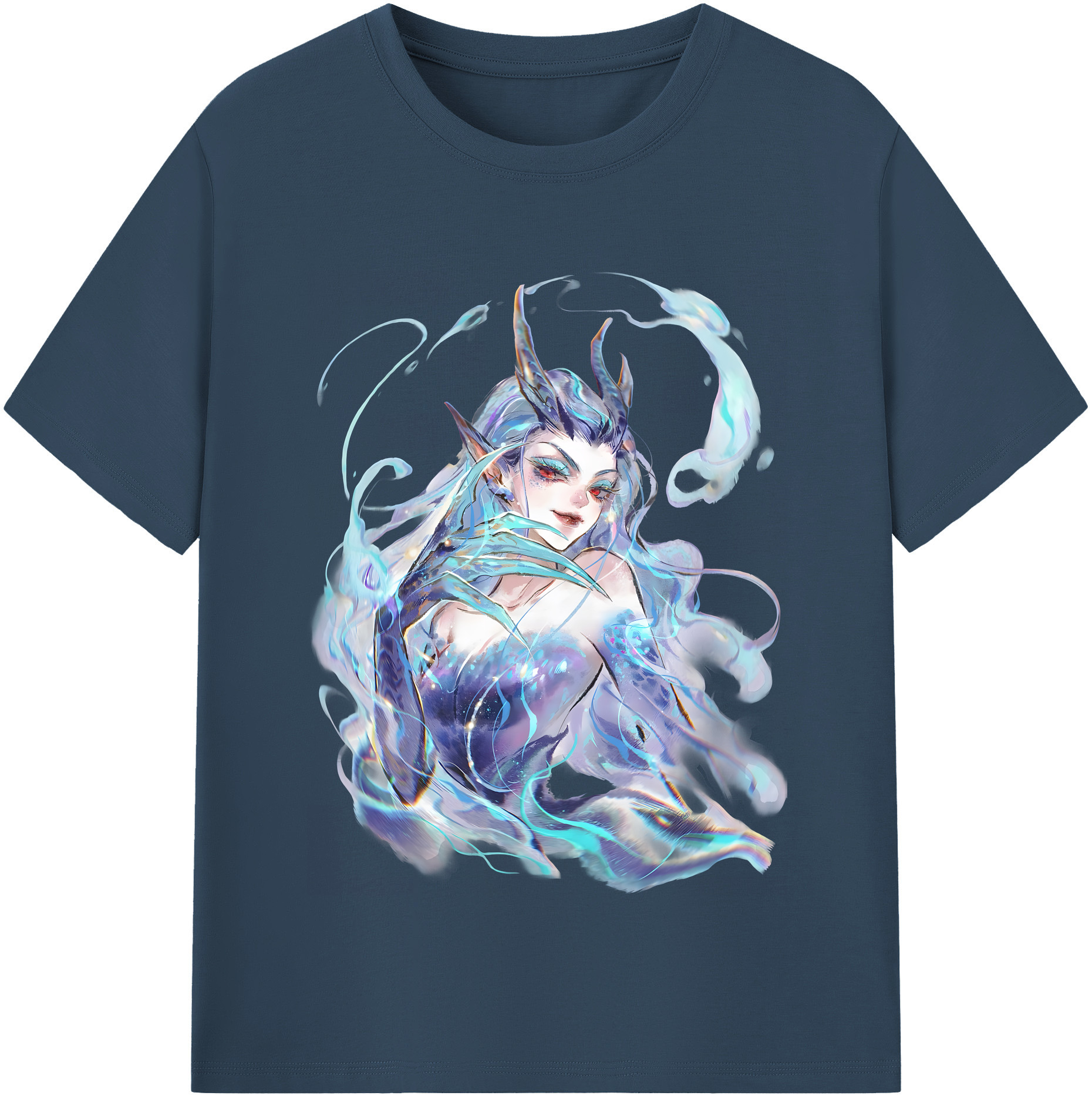 （画像用） Ne Zha 2 ナタ 魔童の大暴れ レディースカジュアルプリントTシャツ（綿100％）