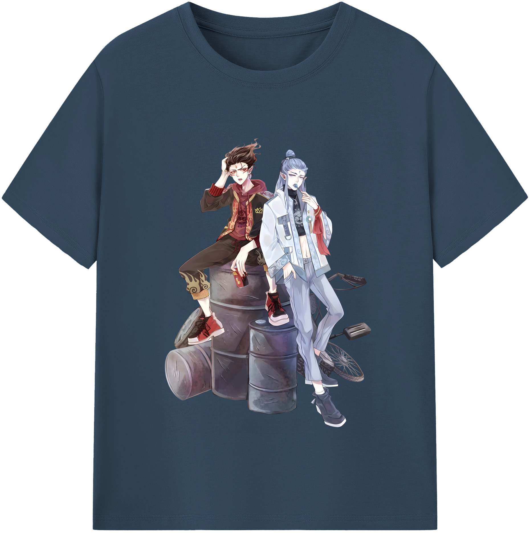 （画像用） Ne Zha 2 ナタ 魔童の大暴れ レディースカジュアルプリントTシャツ（綿100％）