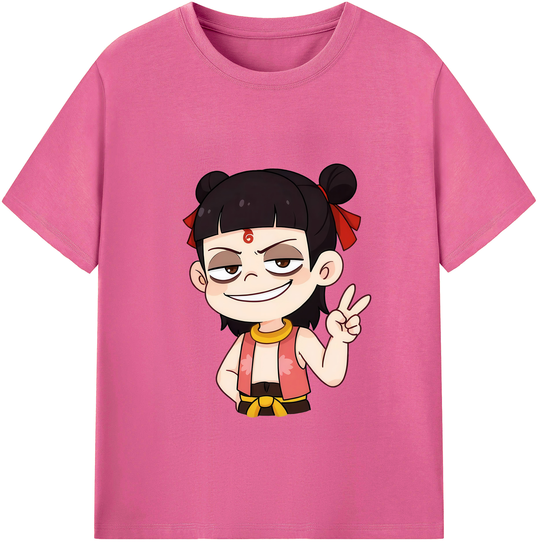 （画像用） Ne Zha 2 ナタ 魔童の大暴れ レディースカジュアルプリントTシャツ（綿100％）