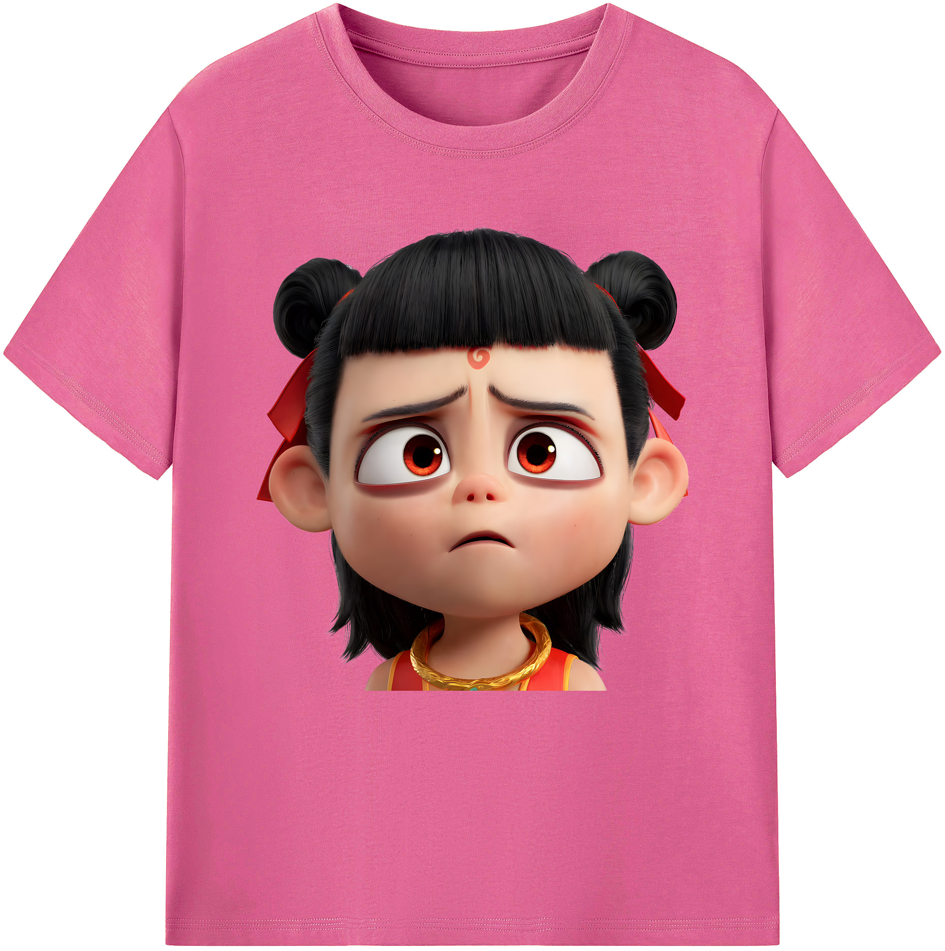 （画像用） Ne Zha 2 ナタ 魔童の大暴れ レディースカジュアルプリントTシャツ（綿100％）