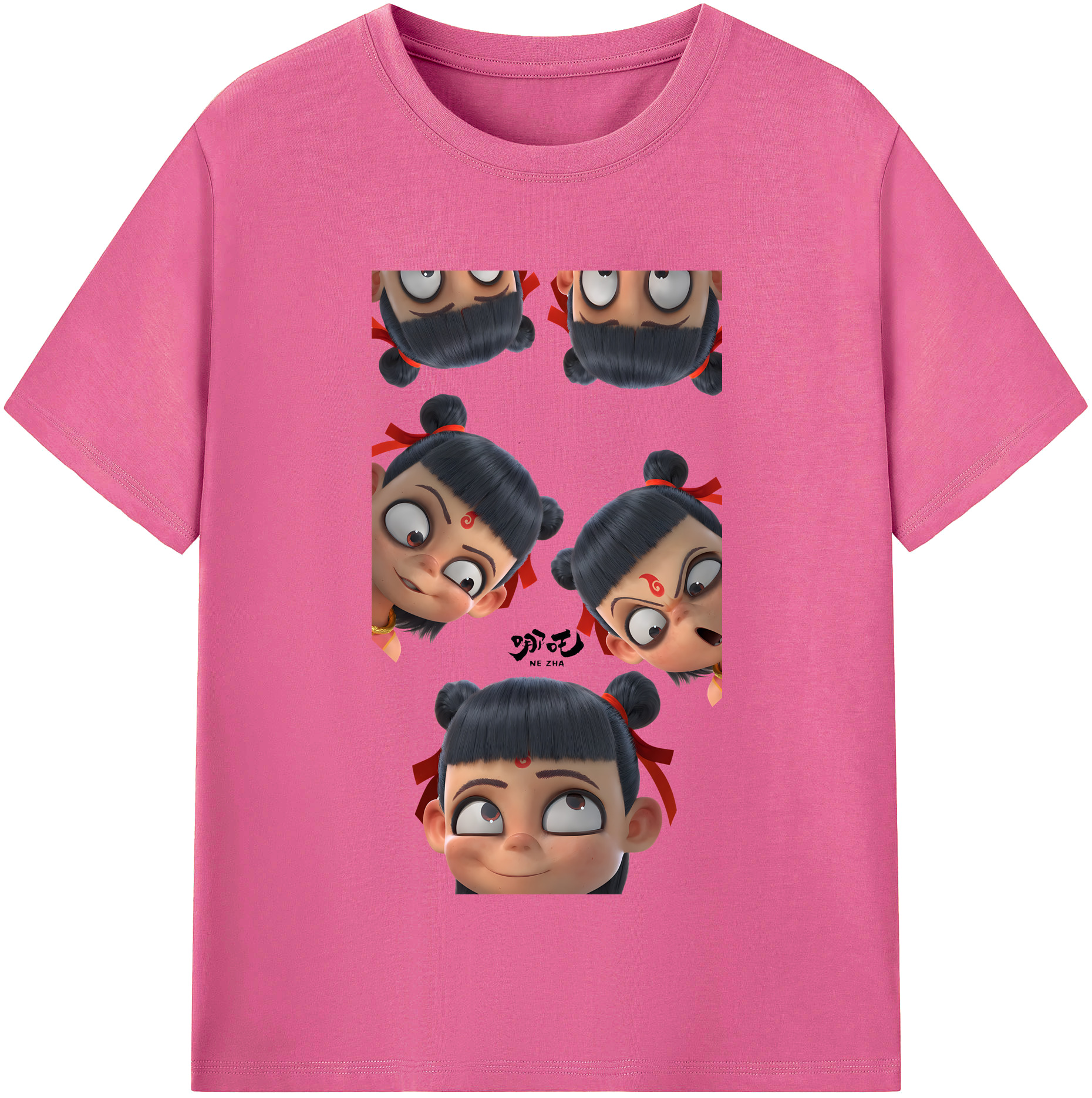 （画像用） Ne Zha 2 ナタ 魔童の大暴れ レディースカジュアルプリントTシャツ（綿100％）