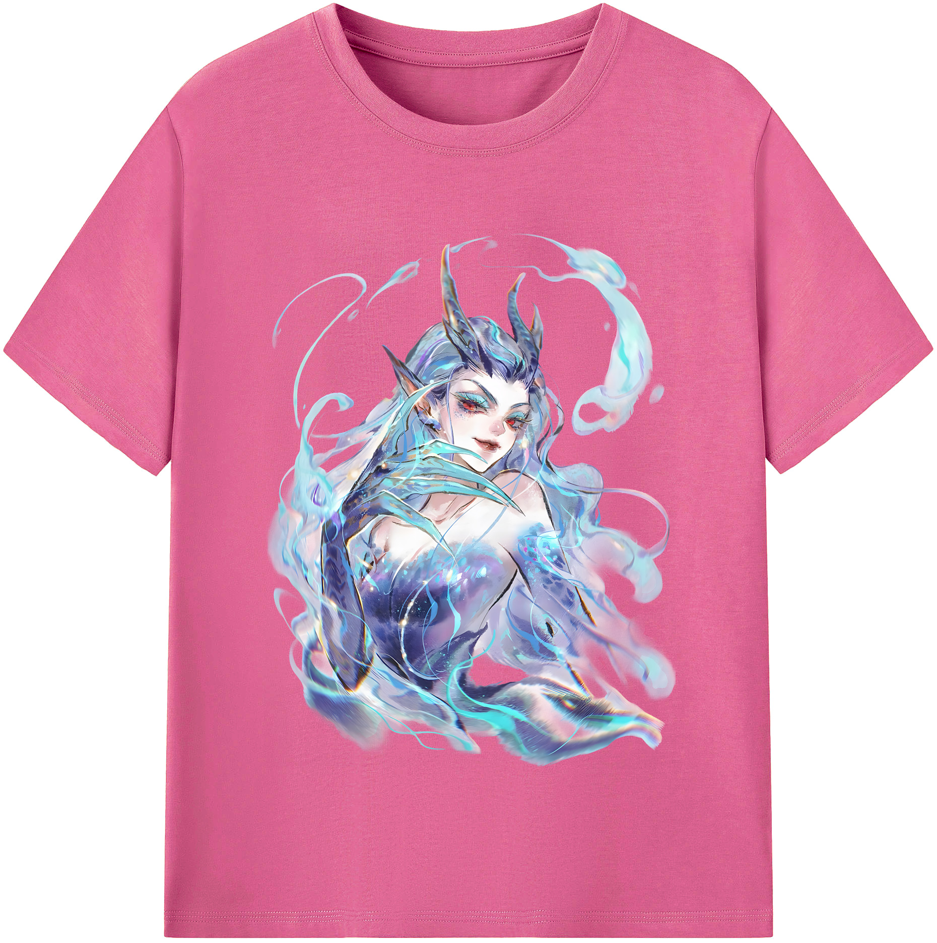 （画像用） Ne Zha 2 ナタ 魔童の大暴れ レディースカジュアルプリントTシャツ（綿100％）