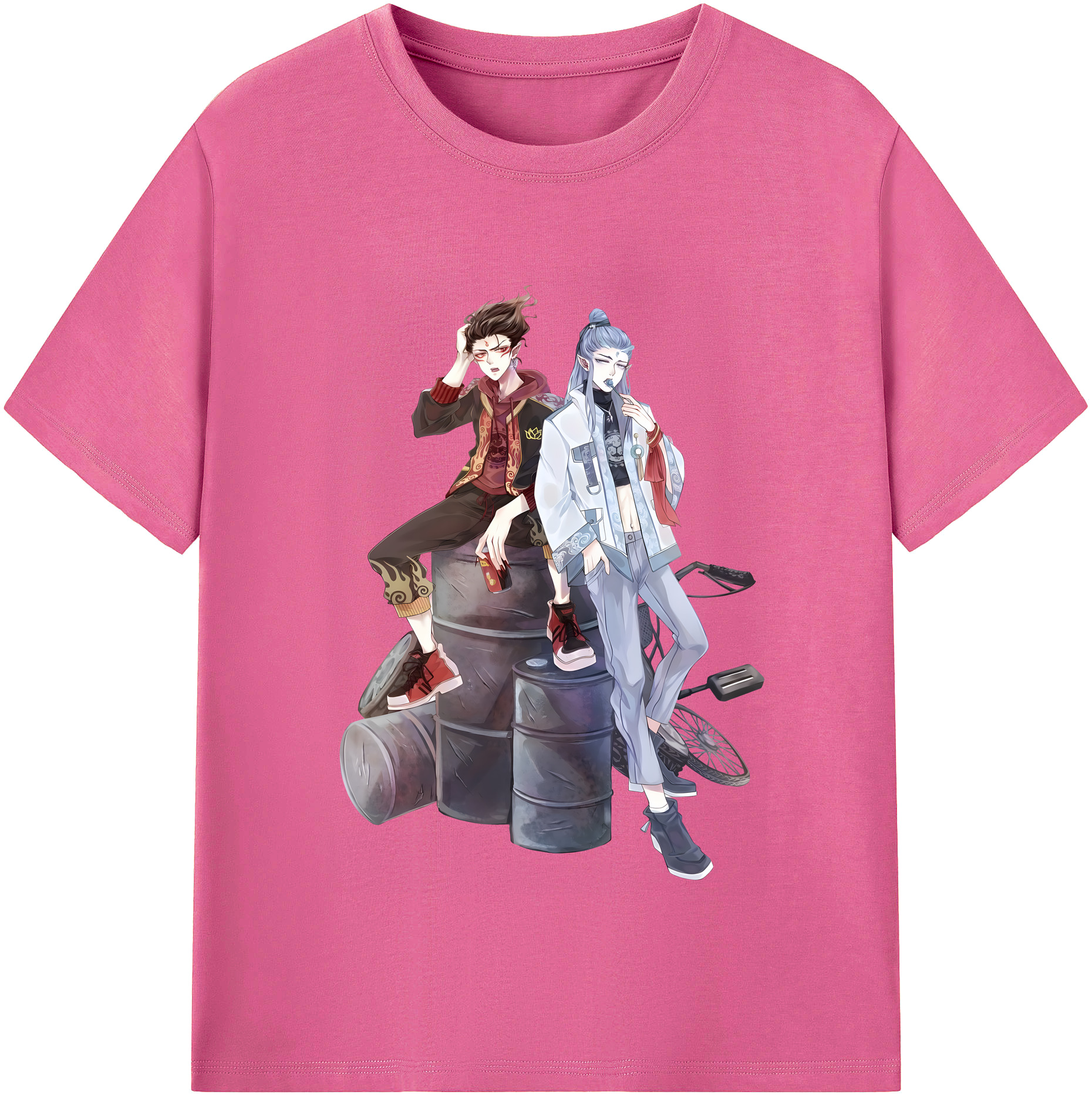 （画像用） Ne Zha 2 ナタ 魔童の大暴れ レディースカジュアルプリントTシャツ（綿100％）