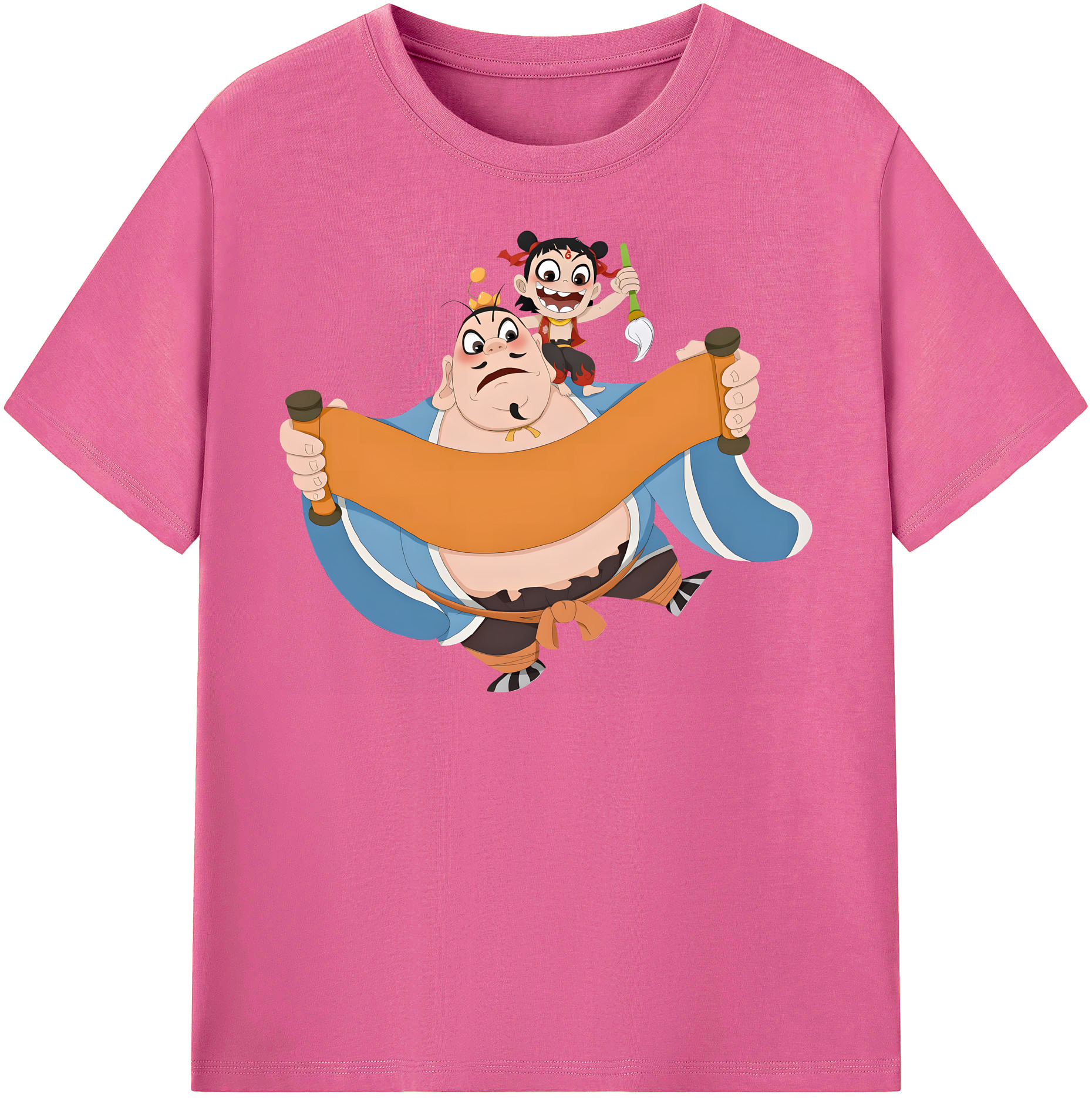 （画像用） Ne Zha 2 ナタ 魔童の大暴れ レディースカジュアルプリントTシャツ（綿100％）