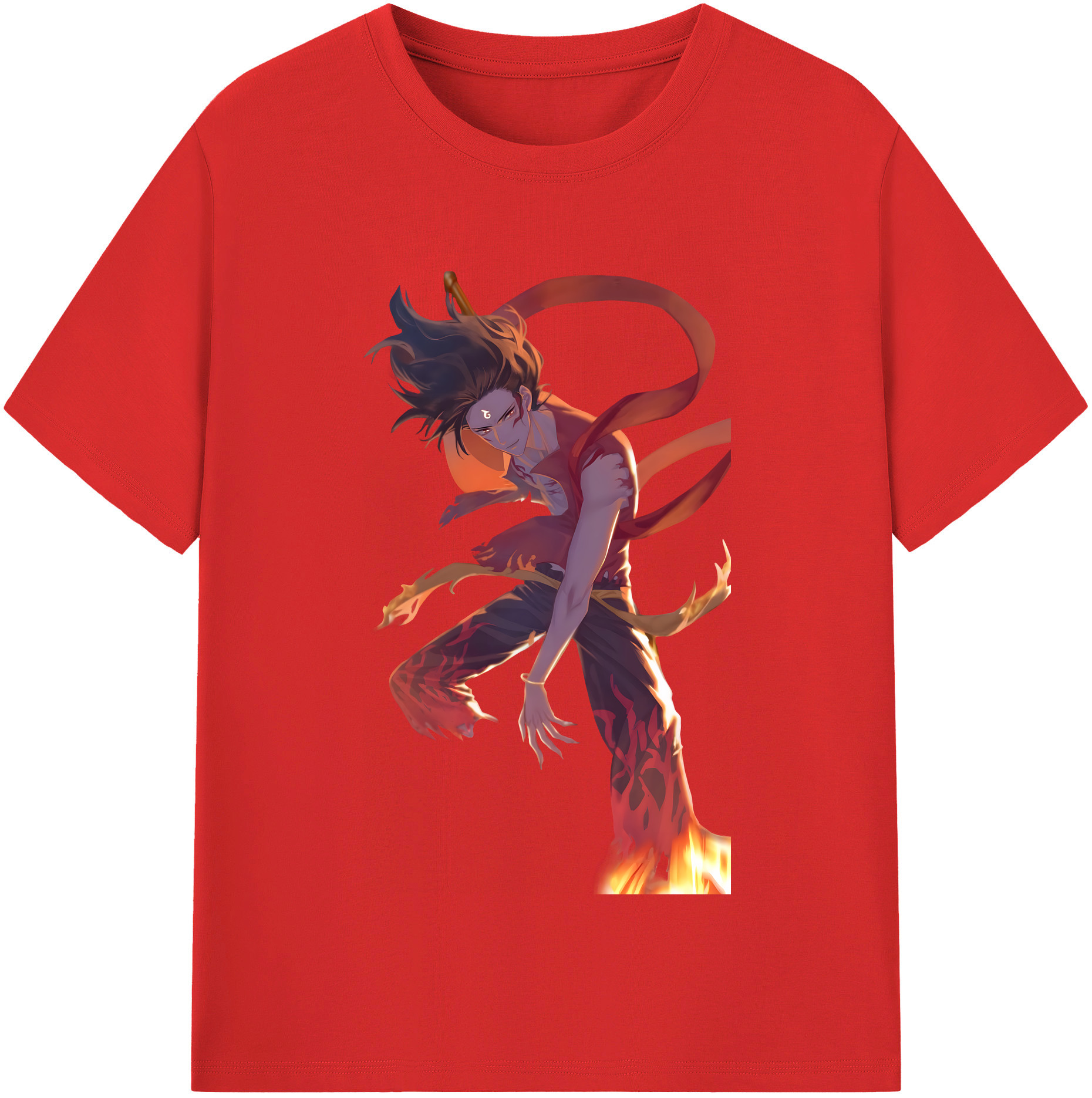（画像用） Ne Zha 2 ナタ 魔童の大暴れ レディースカジュアルプリントTシャツ（綿100％）