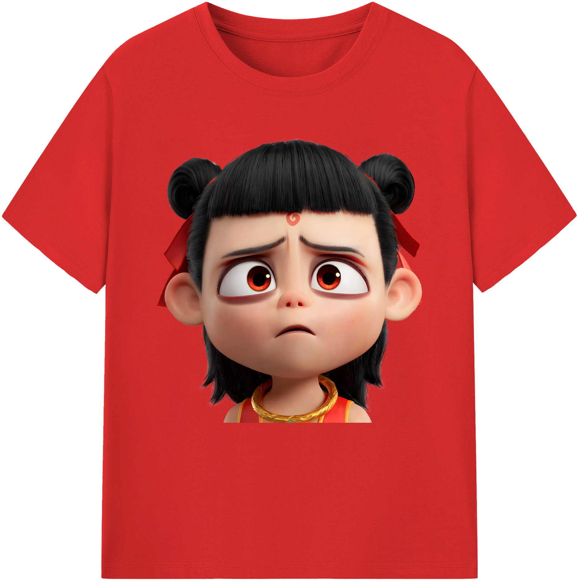 （画像用） Ne Zha 2 ナタ 魔童の大暴れ レディースカジュアルプリントTシャツ（綿100％）