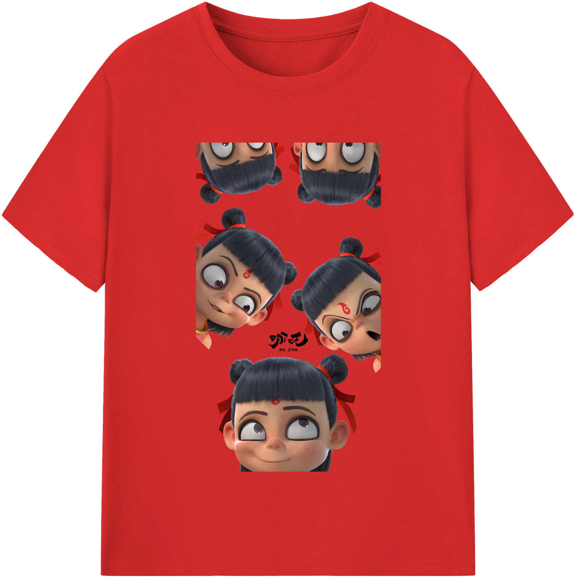 （画像用） Ne Zha 2 ナタ 魔童の大暴れ レディースカジュアルプリントTシャツ（綿100％）
