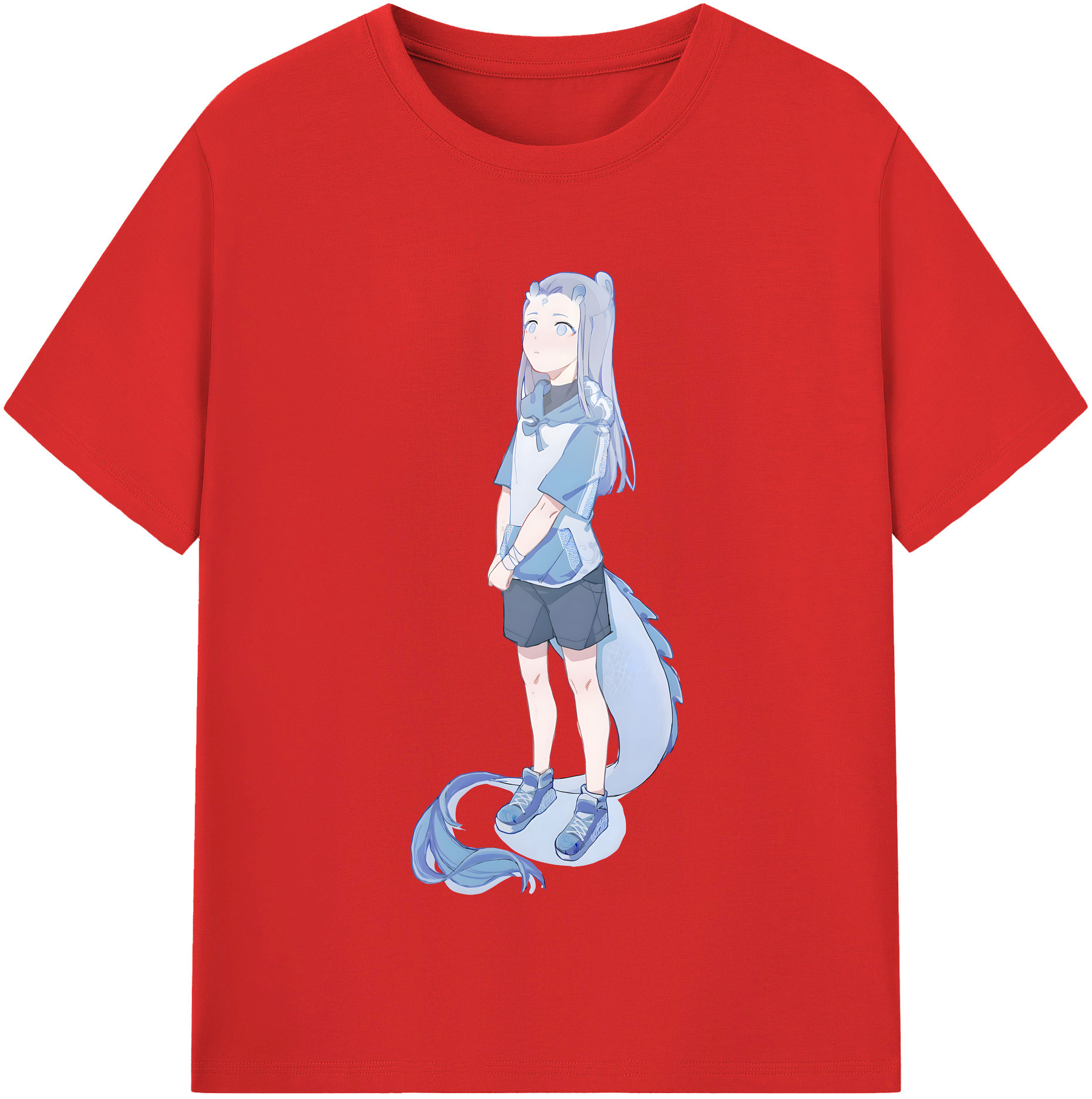 （画像用） Ne Zha 2 ナタ 魔童の大暴れ レディースカジュアルプリントTシャツ（綿100％）