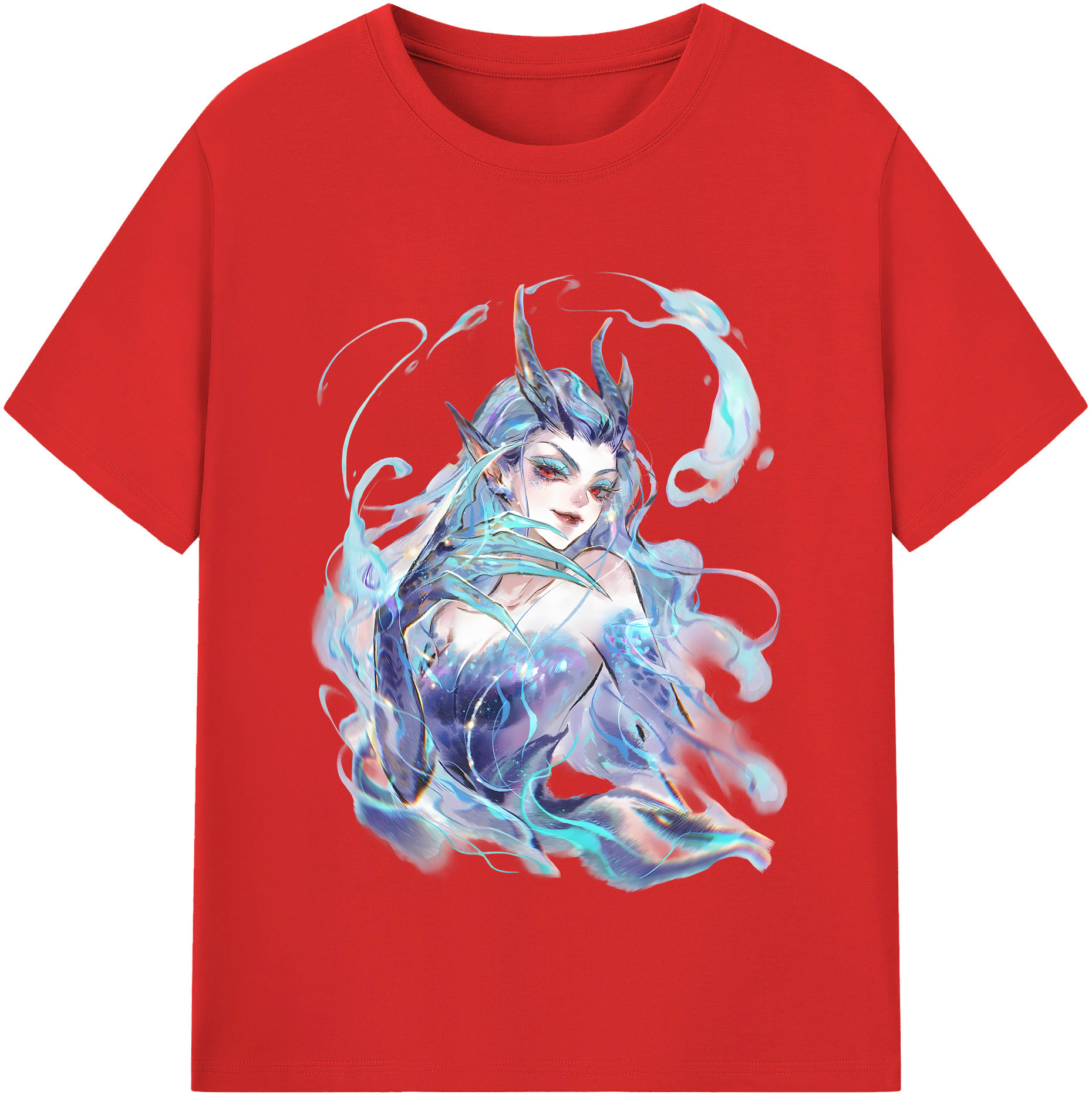 （画像用） Ne Zha 2 ナタ 魔童の大暴れ レディースカジュアルプリントTシャツ（綿100％）