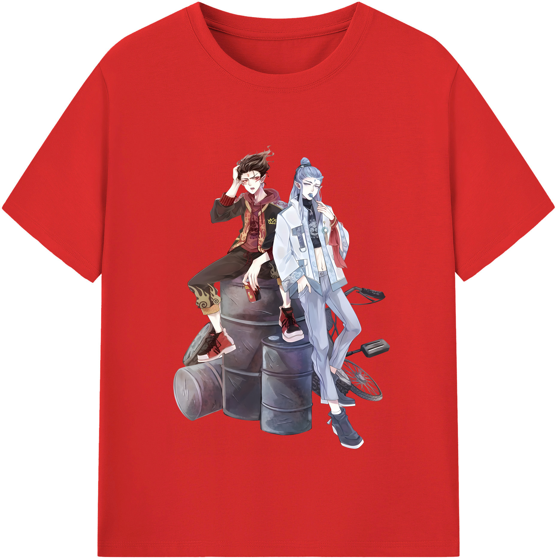 （画像用） Ne Zha 2 ナタ 魔童の大暴れ レディースカジュアルプリントTシャツ（綿100％）