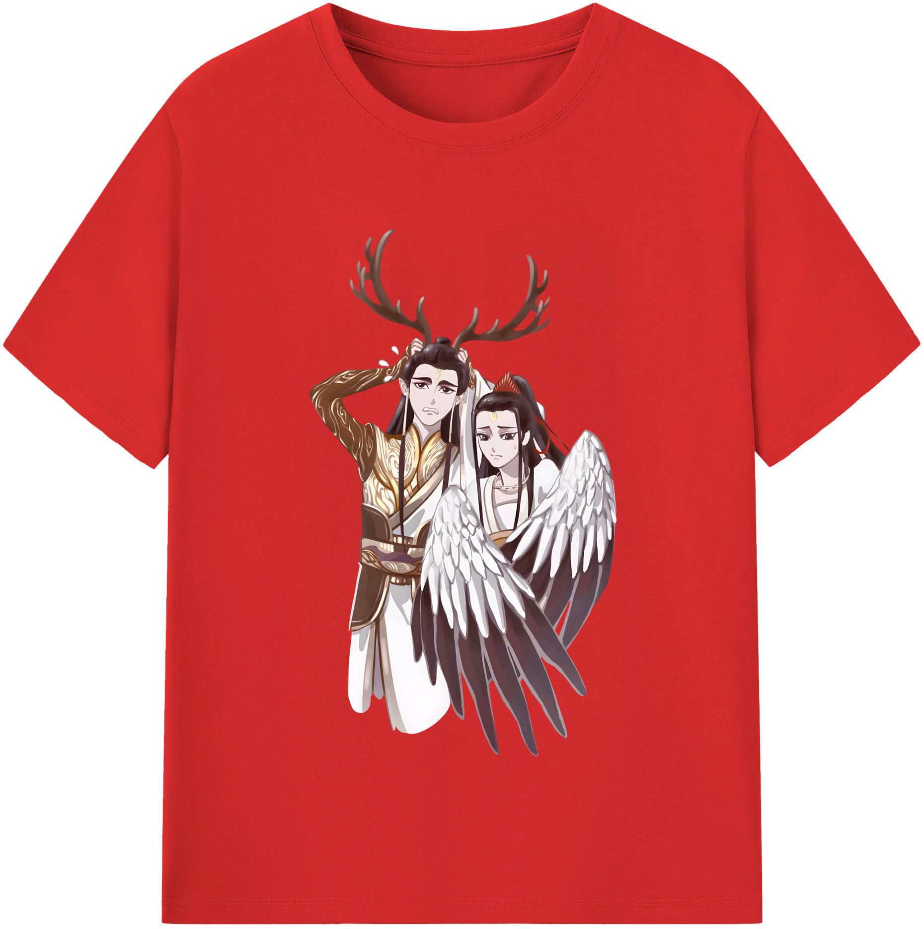 （画像用） Ne Zha 2 ナタ 魔童の大暴れ レディースカジュアルプリントTシャツ（綿100％）