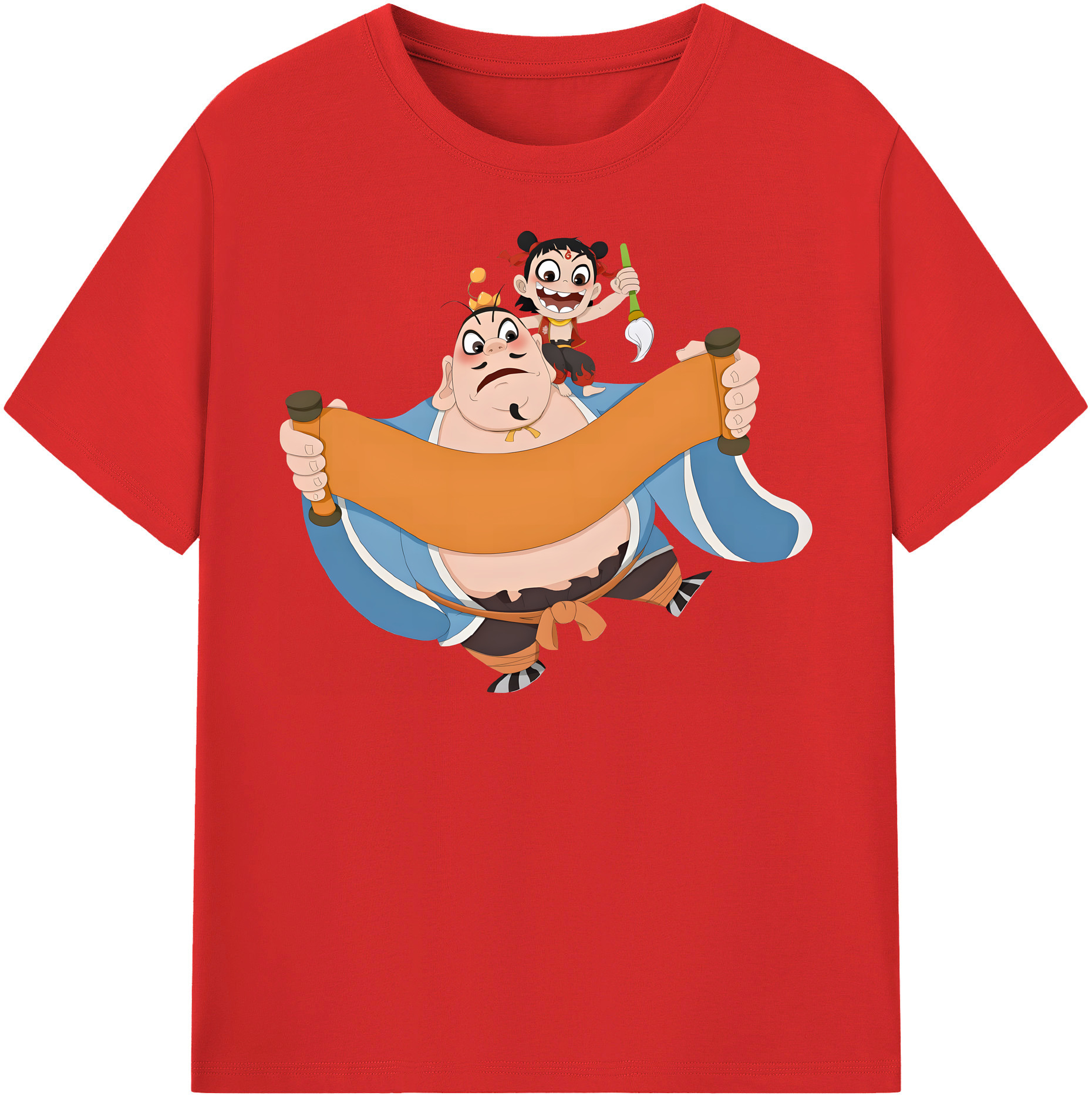 （画像用） Ne Zha 2 ナタ 魔童の大暴れ レディースカジュアルプリントTシャツ（綿100％）