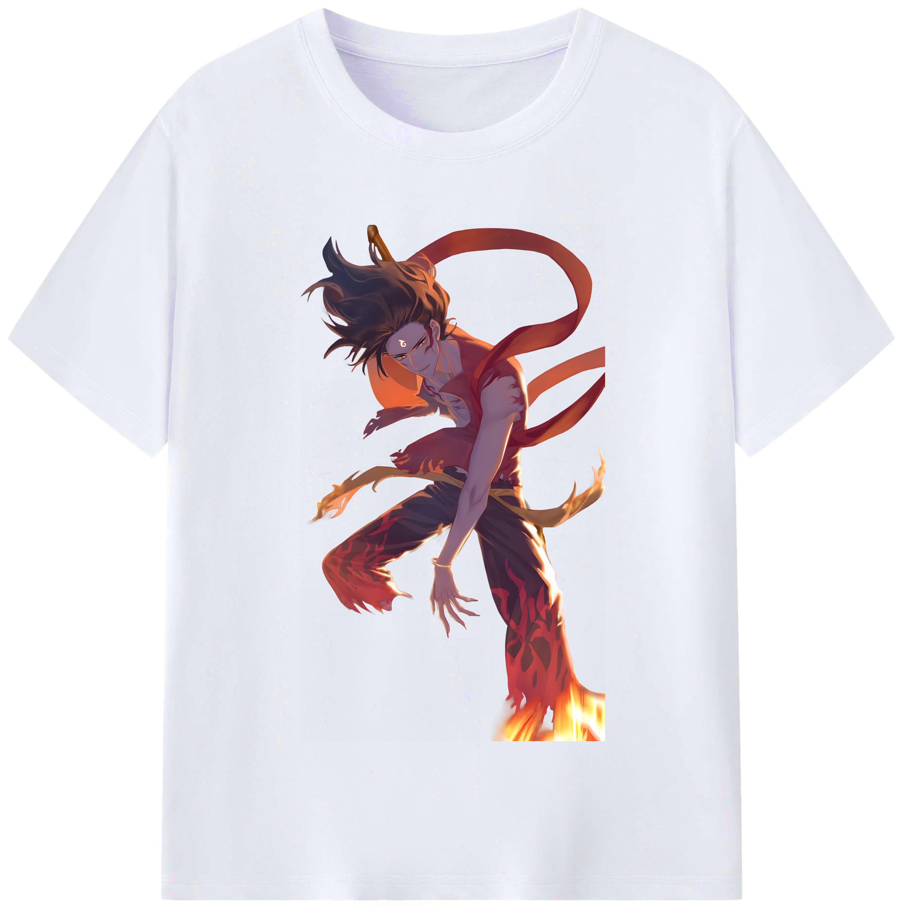 （画像用） Ne Zha 2 ナタ 魔童の大暴れ レディースカジュアルプリントTシャツ（綿100％）