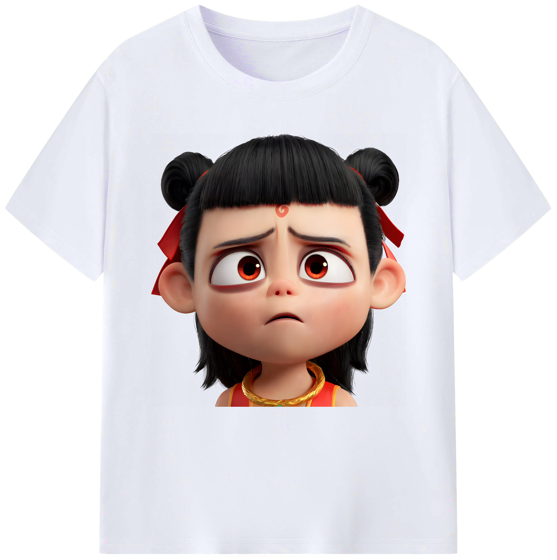 （画像用） Ne Zha 2 ナタ 魔童の大暴れ レディースカジュアルプリントTシャツ（綿100％）