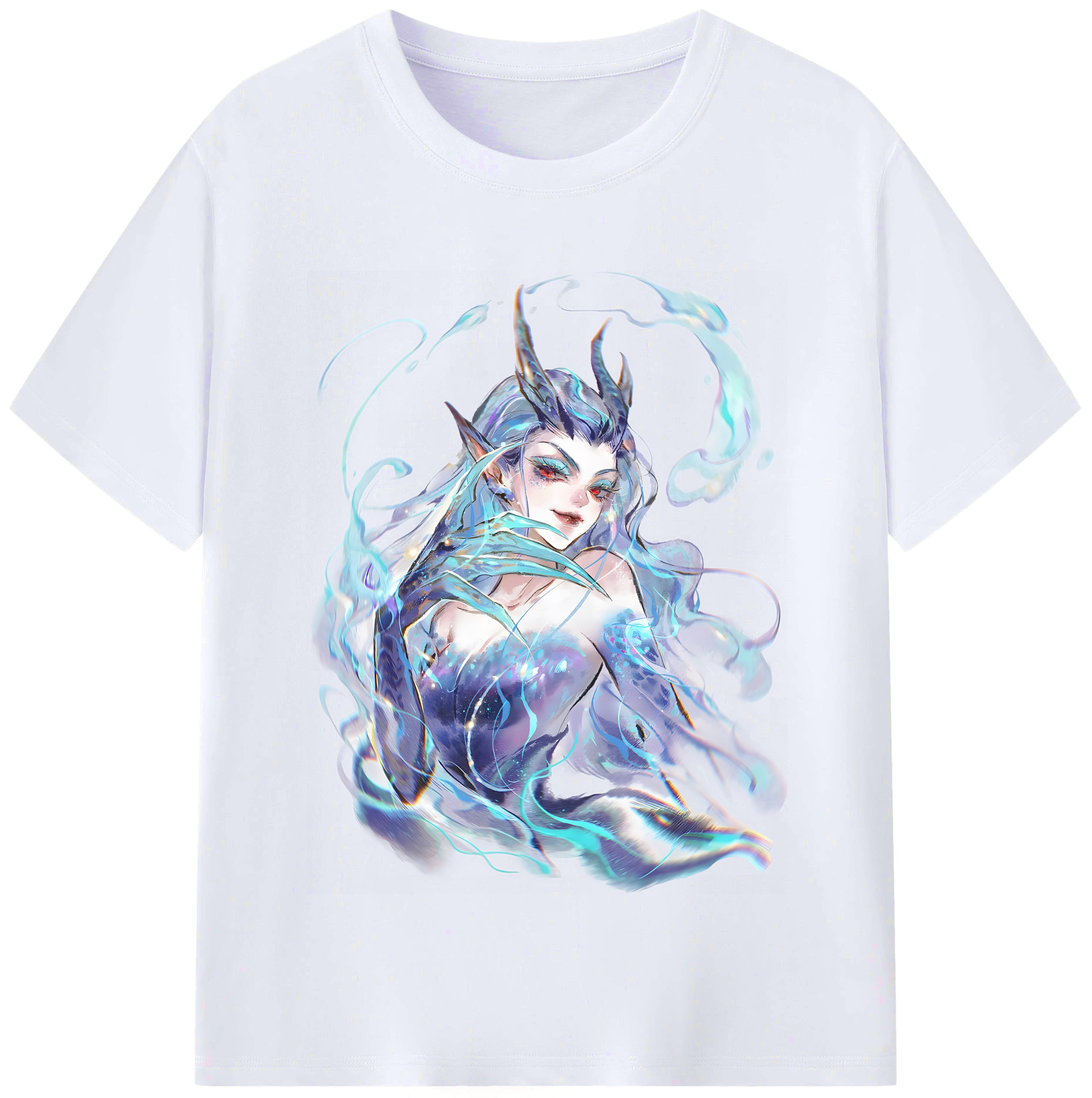 （画像用） Ne Zha 2 ナタ 魔童の大暴れ レディースカジュアルプリントTシャツ（綿100％）