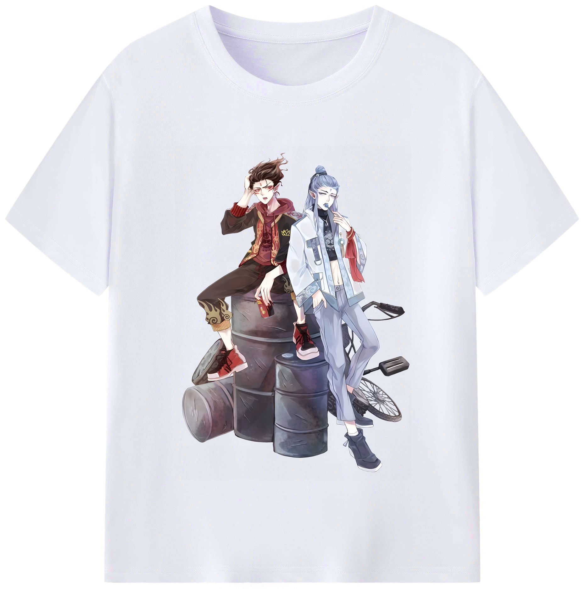 （画像用） Ne Zha 2 ナタ 魔童の大暴れ レディースカジュアルプリントTシャツ（綿100％）
