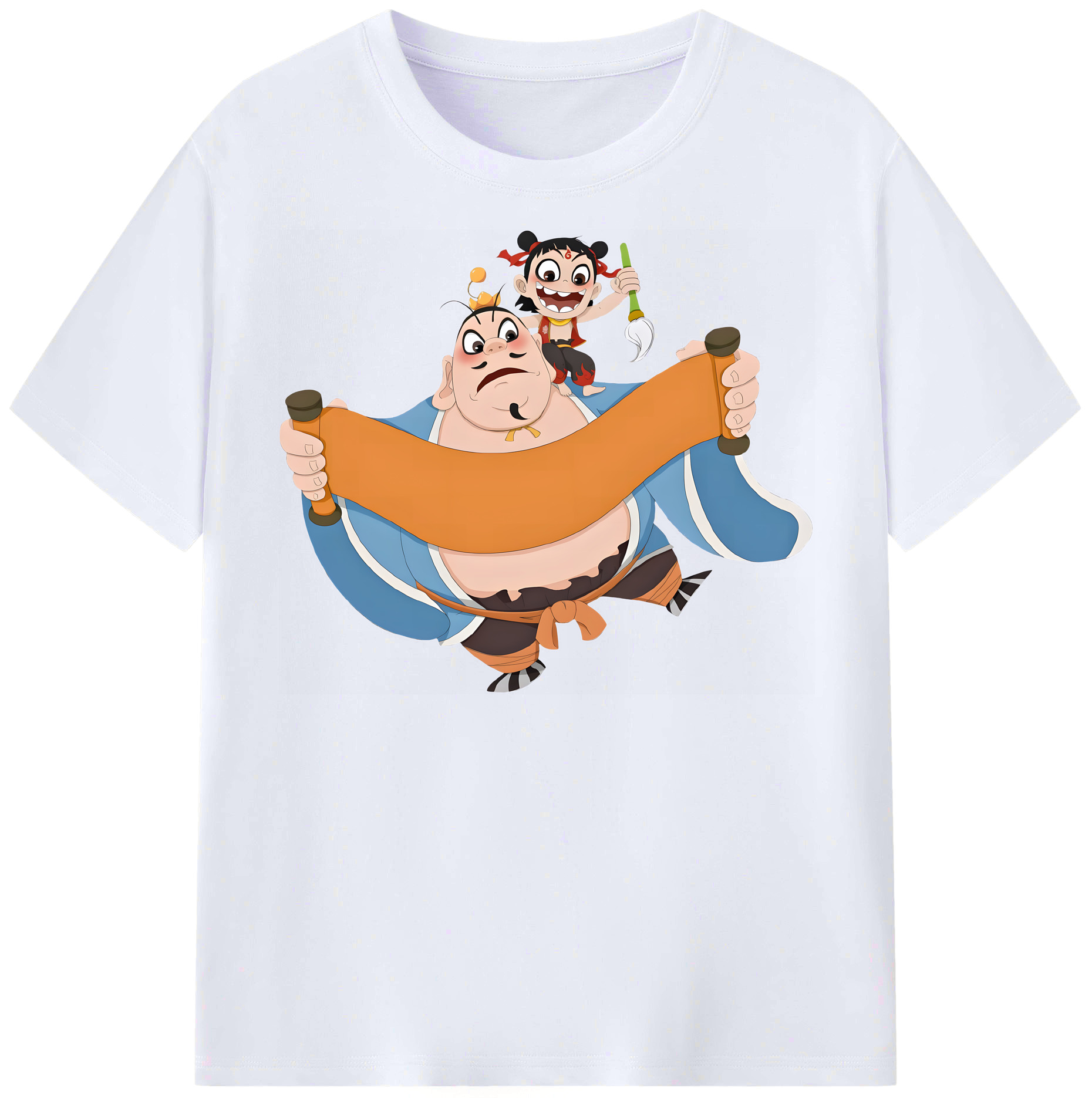 （画像用） Ne Zha 2 ナタ 魔童の大暴れ レディースカジュアルプリントTシャツ（綿100％）