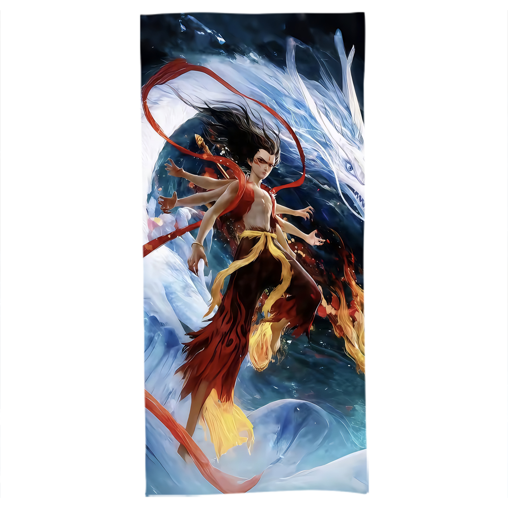 （画像用） Ne Zha 2 ナタ 魔童の大暴れ 大判バスタオル 70×140cm 吸水速乾 柔らかい肌触り